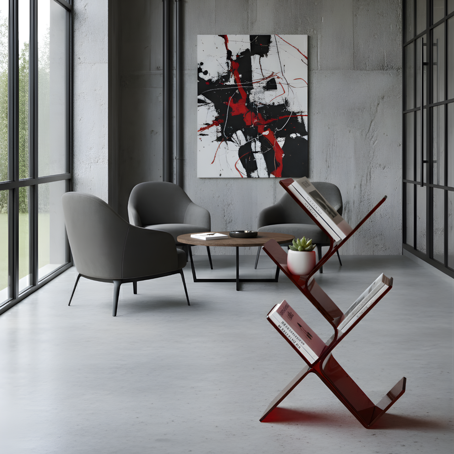 FLORESTA | Beş Bükümlü Raflı Modern Avangard Stil Yan Sehpa | Tuva Yeni Nesil Mobilya 