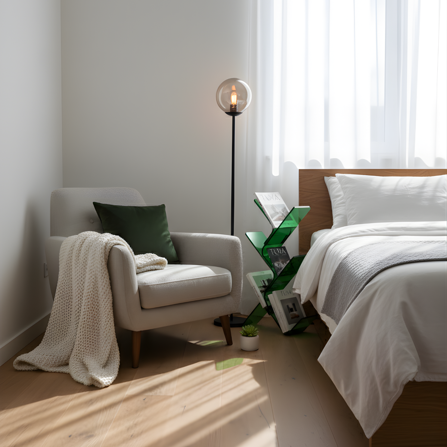 FLORESTA | Beş Bükümlü Raflı Modern Avangard Stil Yan Sehpa | Tuva Yeni Nesil Mobilya 