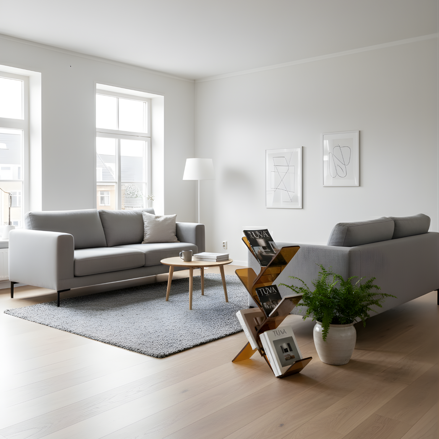 FLORESTA | Beş Bükümlü Raflı Modern Avangard Stil Yan Sehpa | Tuva Yeni Nesil Mobilya 