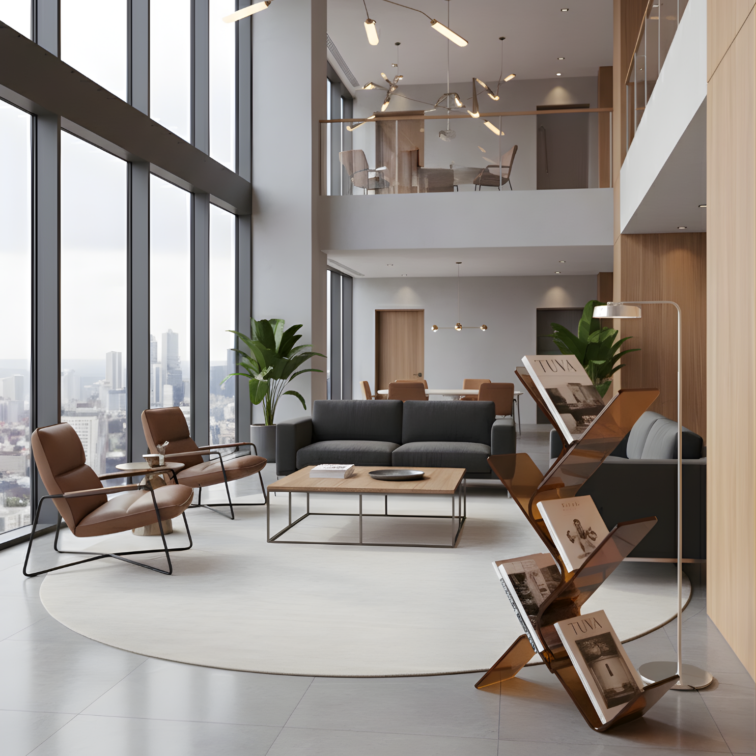 FLORESTA | Beş Bükümlü Raflı Modern Avangard Stil Yan Sehpa | Tuva Yeni Nesil Mobilya 