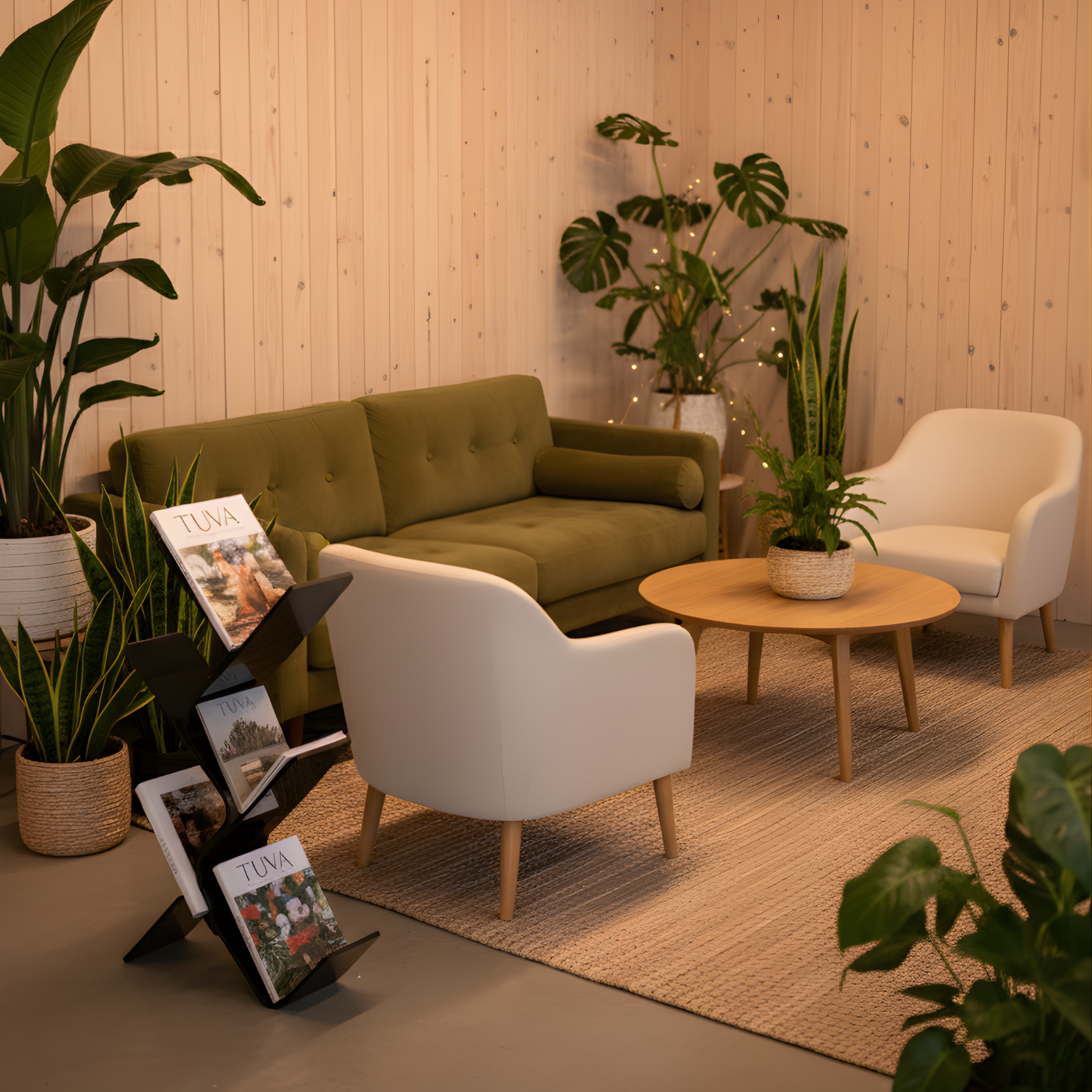 FLORESTA | Beş Bükümlü Raflı Modern Avangard Stil Yan Sehpa | Tuva Yeni Nesil Mobilya 