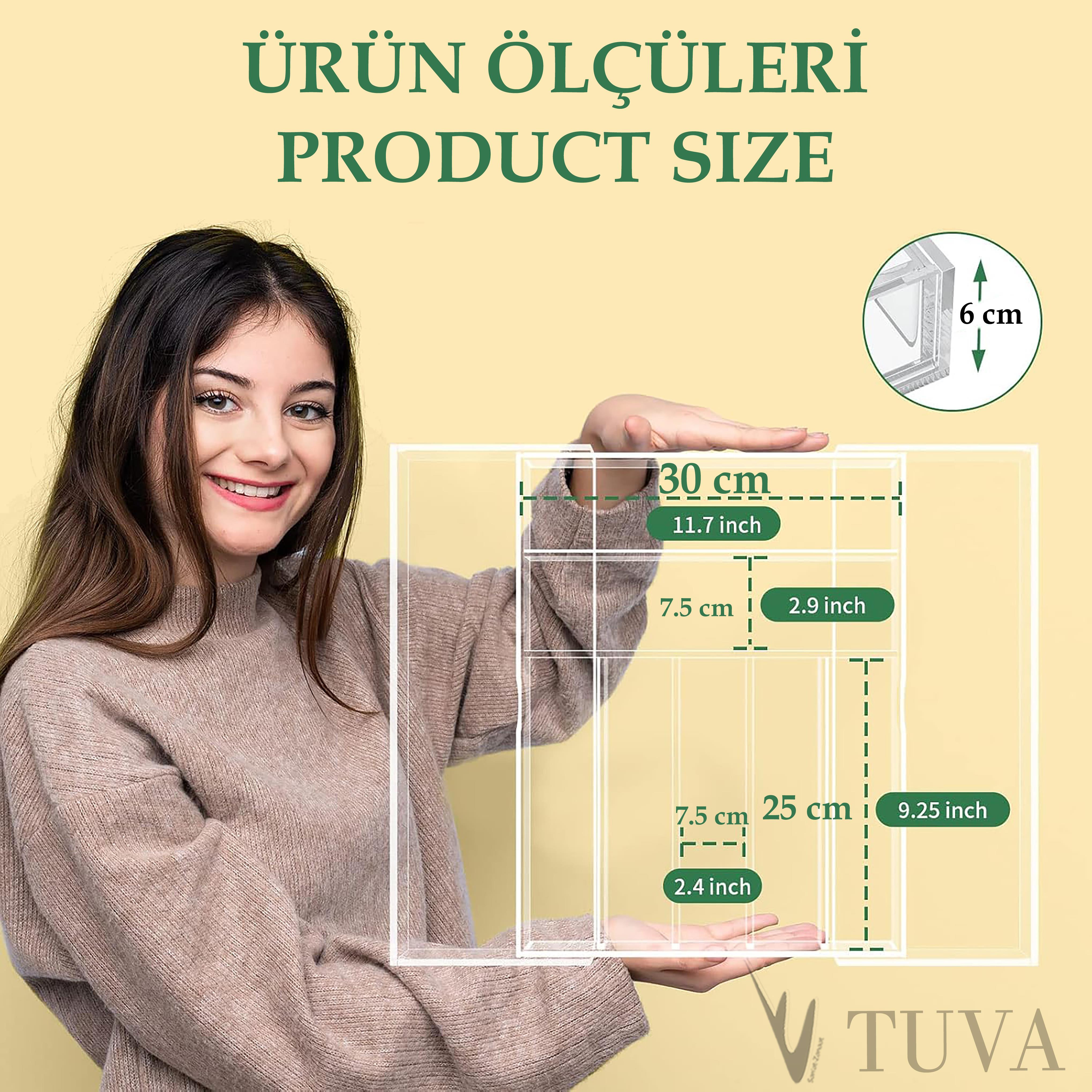 Modern Tuva Elit Çatal Kaşık Bıçak Organizer | Dolap İçi Çok Amaçlı Düzenleyici | Kafe, Restoran & Mutfak | Siyah & Şeffaf Seçenekli