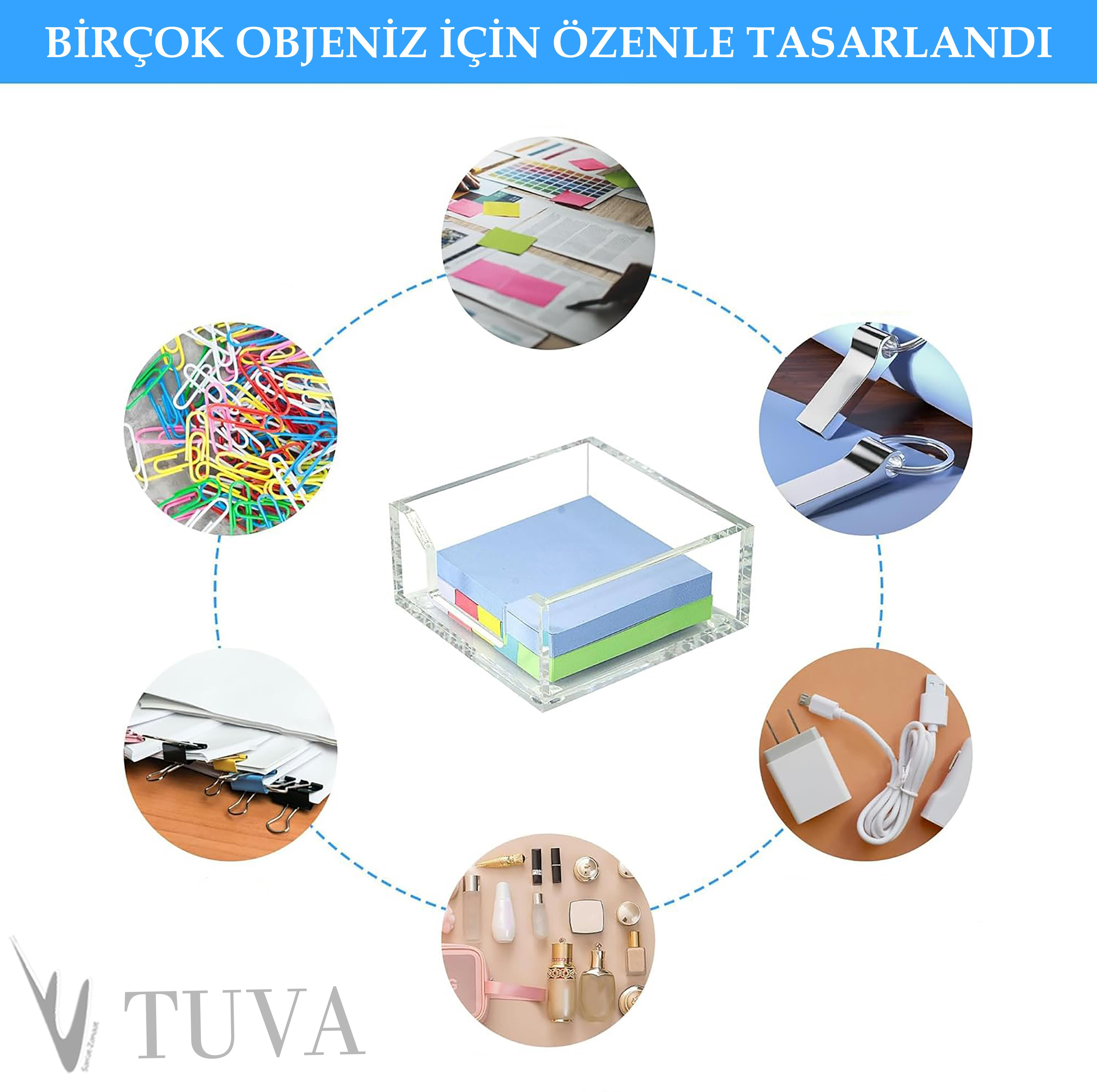 Not ve Evrak Düzenleyici Masaüstü Organizer | Modern Tuva Pleksi Masa Üstü Düzenleyici | Tuva Premium Tasarım