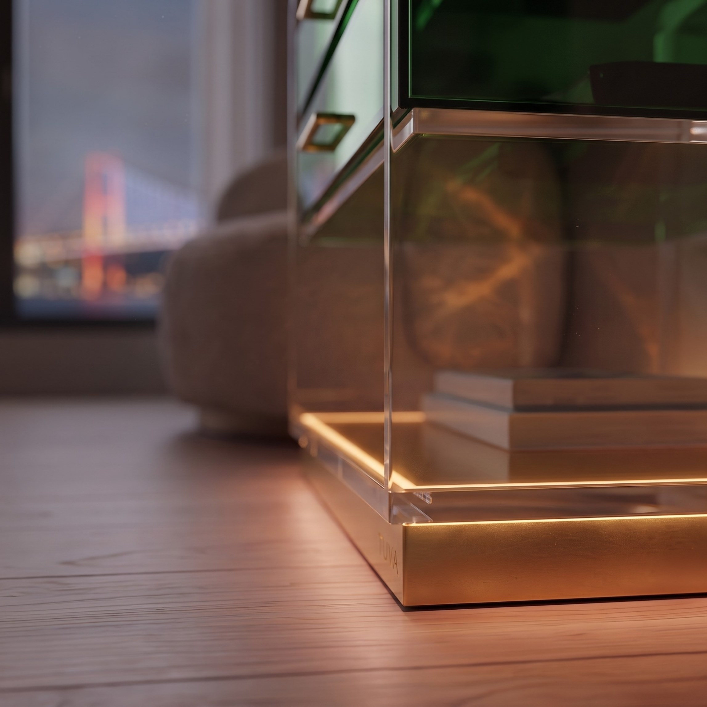 ORBYLIGHT | LED Işıklı Akrilik Komodin & Yan Sehpa — Uzaktan Kumandalı, 100+ Renk Seçenekli