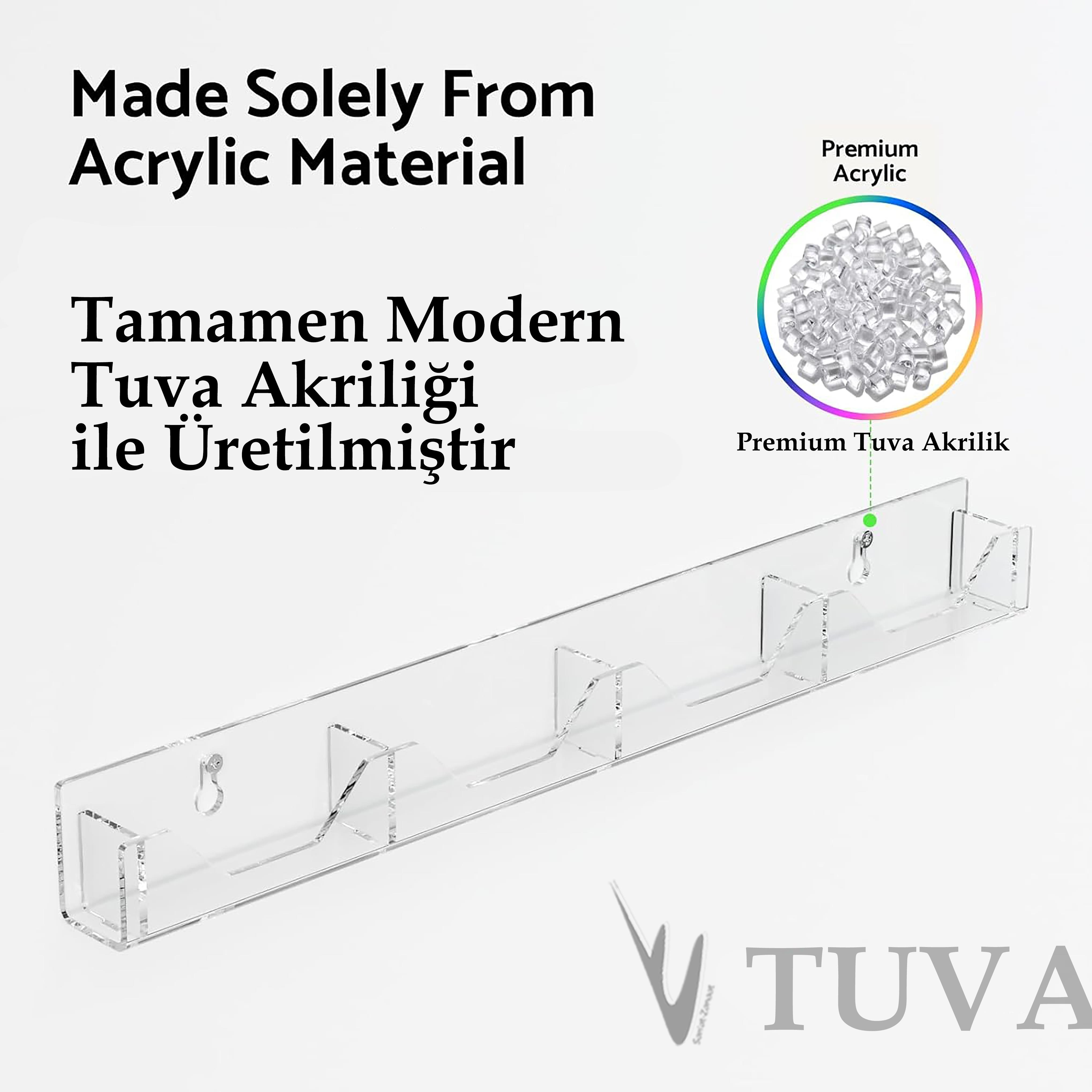 Profesyonel Duvara Monte Premium Şeffaf Kartvizit Standı Düzenleyici | Minimalist Elit Ofis ve İş Yeri Kartvizitlik | Tuva Tasarım