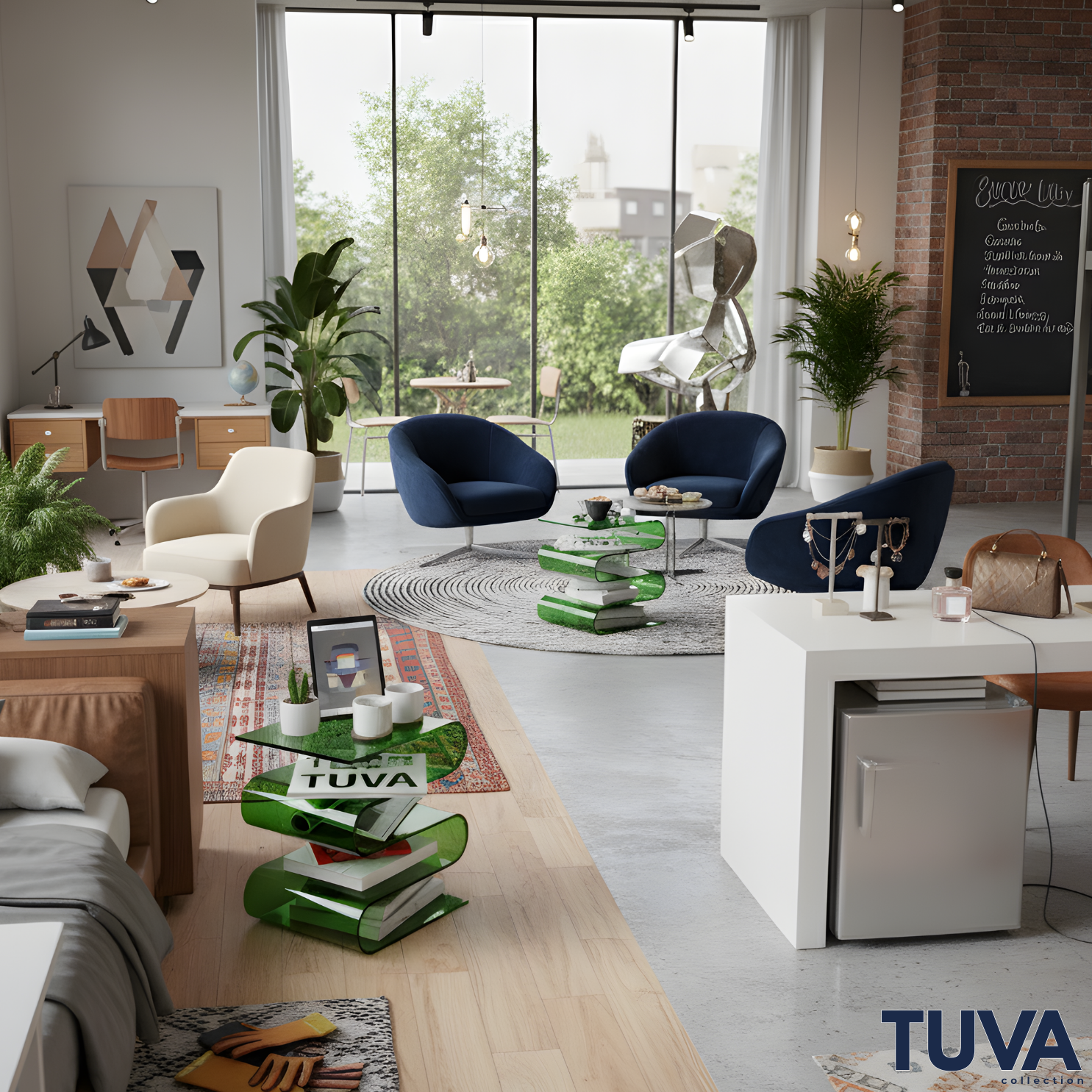 SERPENTIS | Büküm Sanatıyla Şekillenen 5 Yüzeyli Modern Sehpa | Tek Parça Tasarım Harikası | Tuva Premium Mobilya