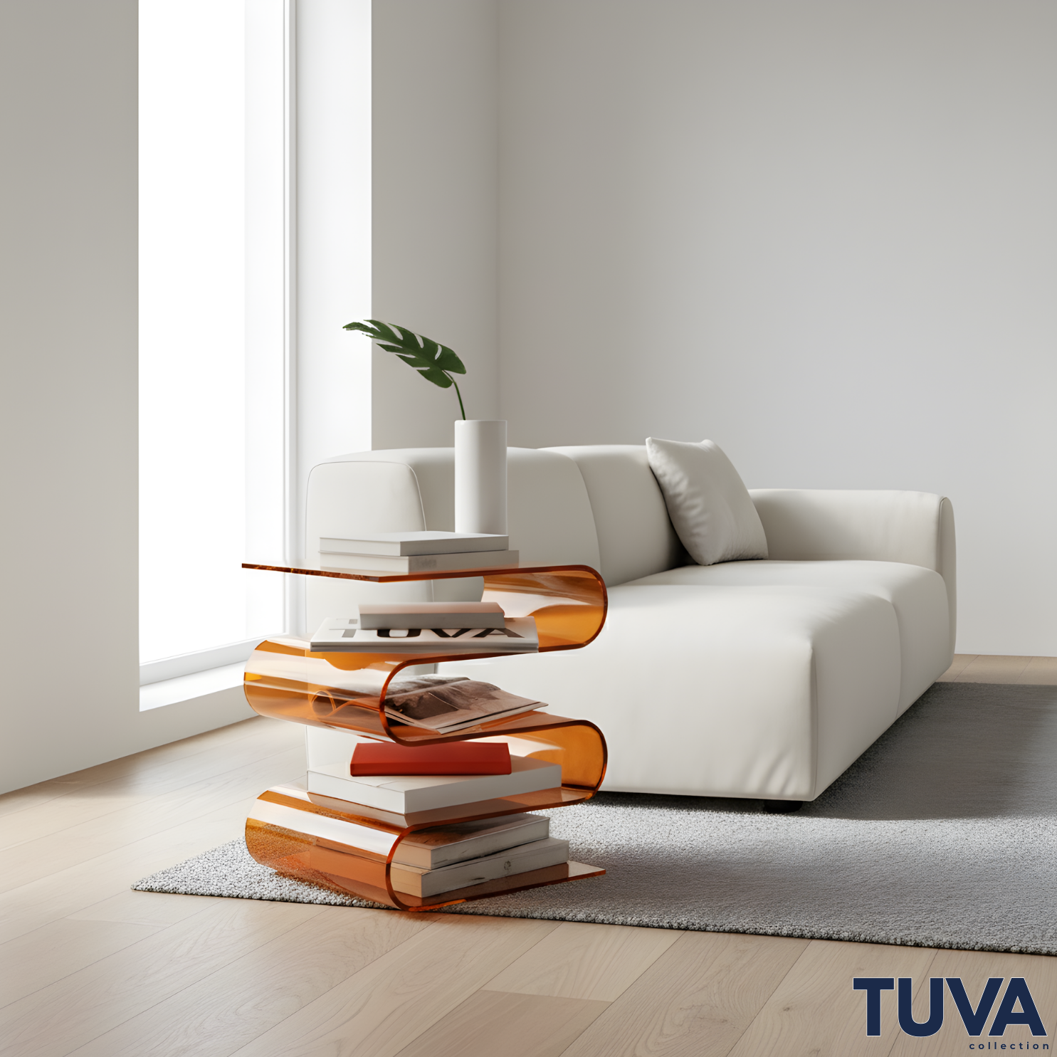 SERPENTIS | Büküm Sanatıyla Şekillenen 5 Yüzeyli Modern Sehpa | Tek Parça Tasarım Harikası | Tuva Premium Mobilya