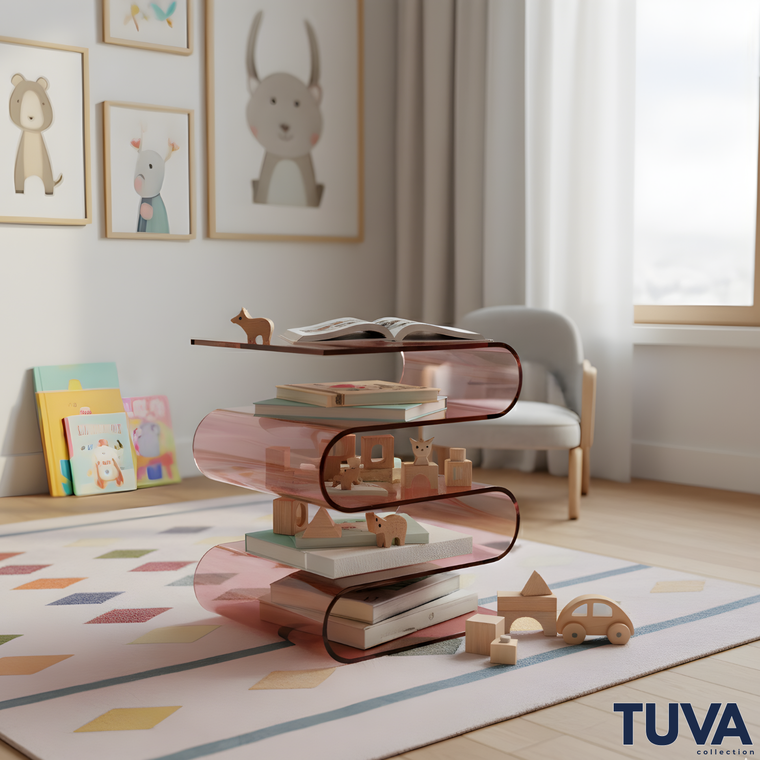 SERPENTIS | Büküm Sanatıyla Şekillenen 5 Yüzeyli Modern Sehpa | Tek Parça Tasarım Harikası | Tuva Premium Mobilya