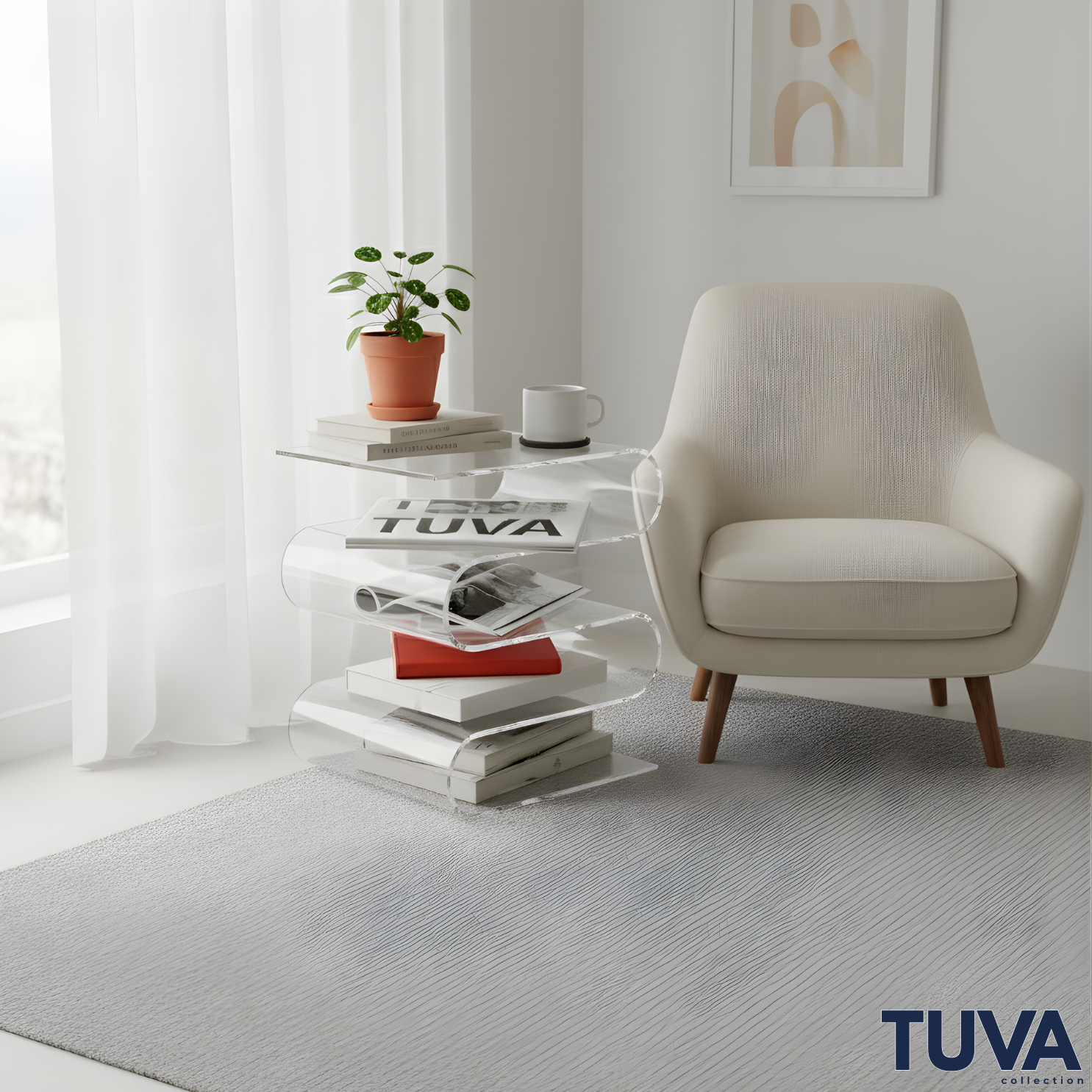 SERPENTIS | Büküm Sanatıyla Şekillenen 5 Yüzeyli Modern Sehpa | Tek Parça Tasarım Harikası | Tuva Premium Mobilya