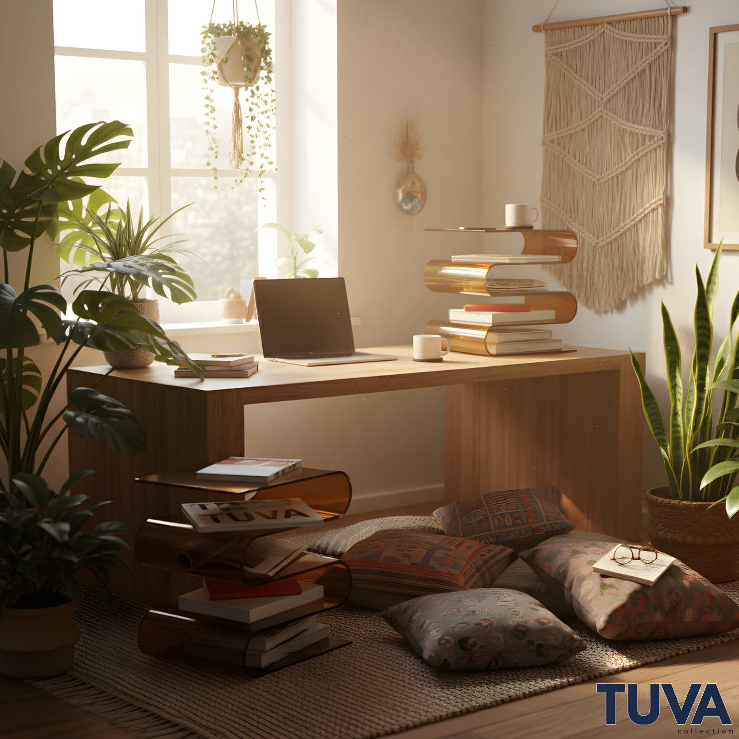 SERPENTIS | Büküm Sanatıyla Şekillenen 5 Yüzeyli Modern Sehpa | Tek Parça Tasarım Harikası | Tuva Premium Mobilya