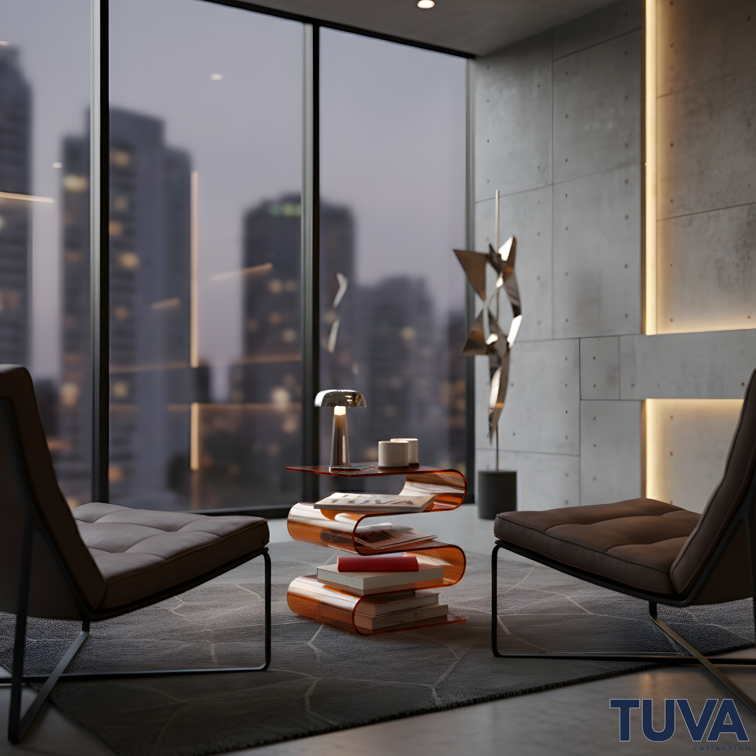SERPENTIS | Büküm Sanatıyla Şekillenen 5 Yüzeyli Modern Sehpa | Tek Parça Tasarım Harikası | Tuva Premium Mobilya