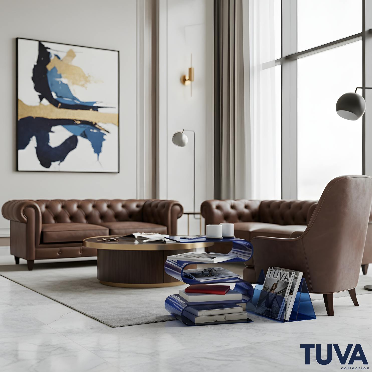 SERPENTIS | Büküm Sanatıyla Şekillenen 5 Yüzeyli Modern Sehpa | Tek Parça Tasarım Harikası | Tuva Premium Mobilya