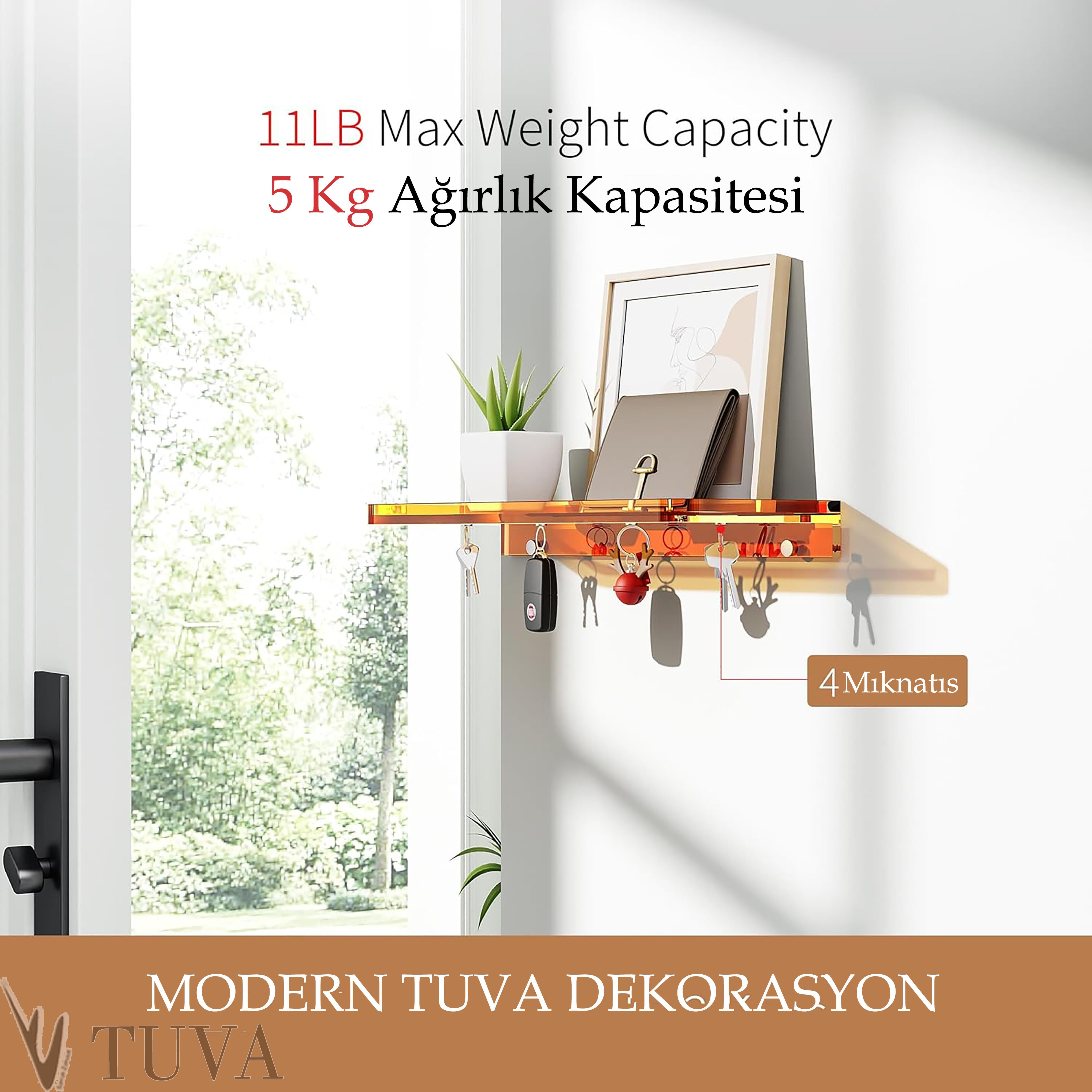 Tuva ACCESSWALL | Anahtarlık & Aksesuar Duvar Rafı | Tuva Yeni Nesil Dekorasyon