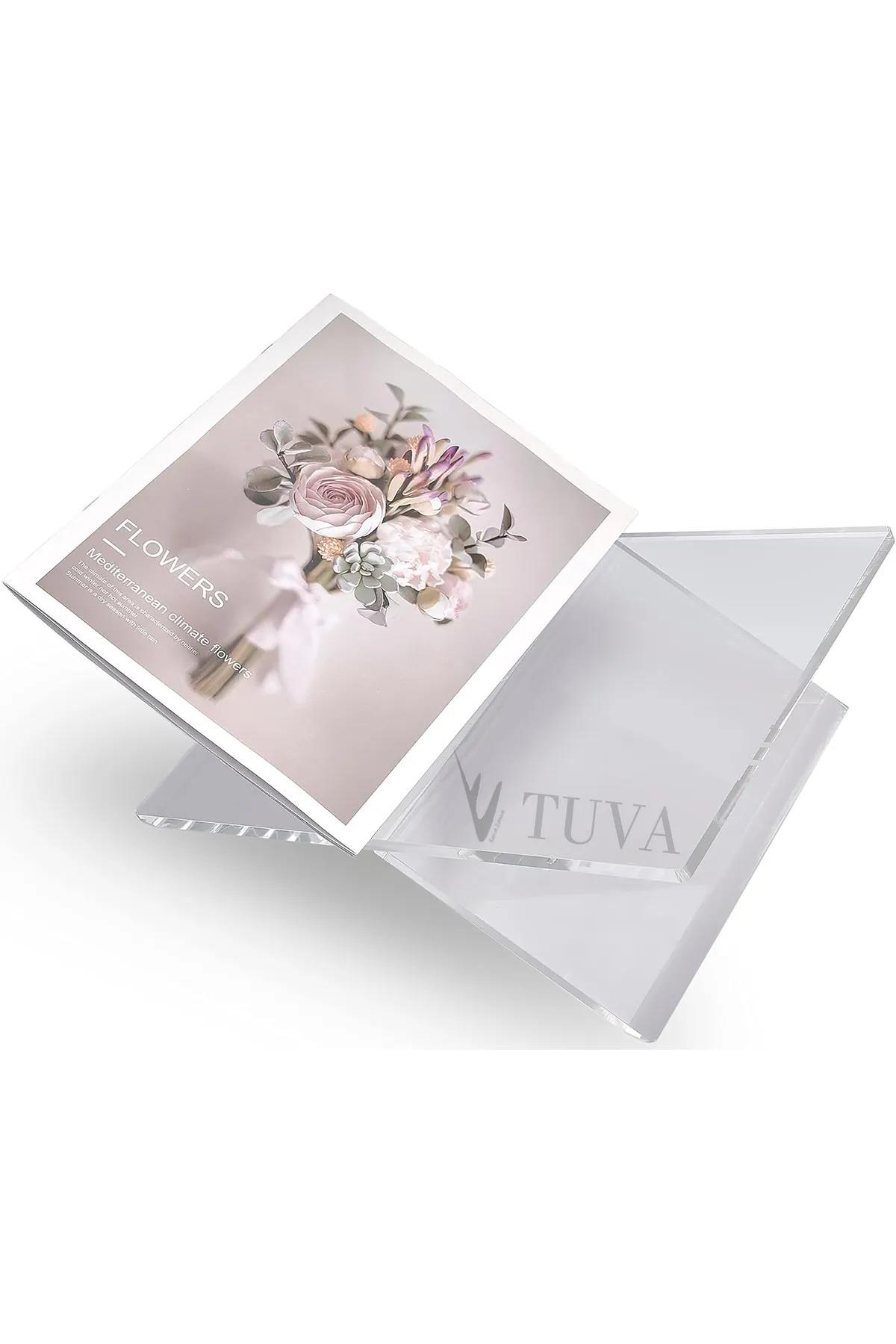 Tuva Modern Akrilik Rahle Kitaplık & Dergilik Kitap Tutucu | Premium Dekorasyon