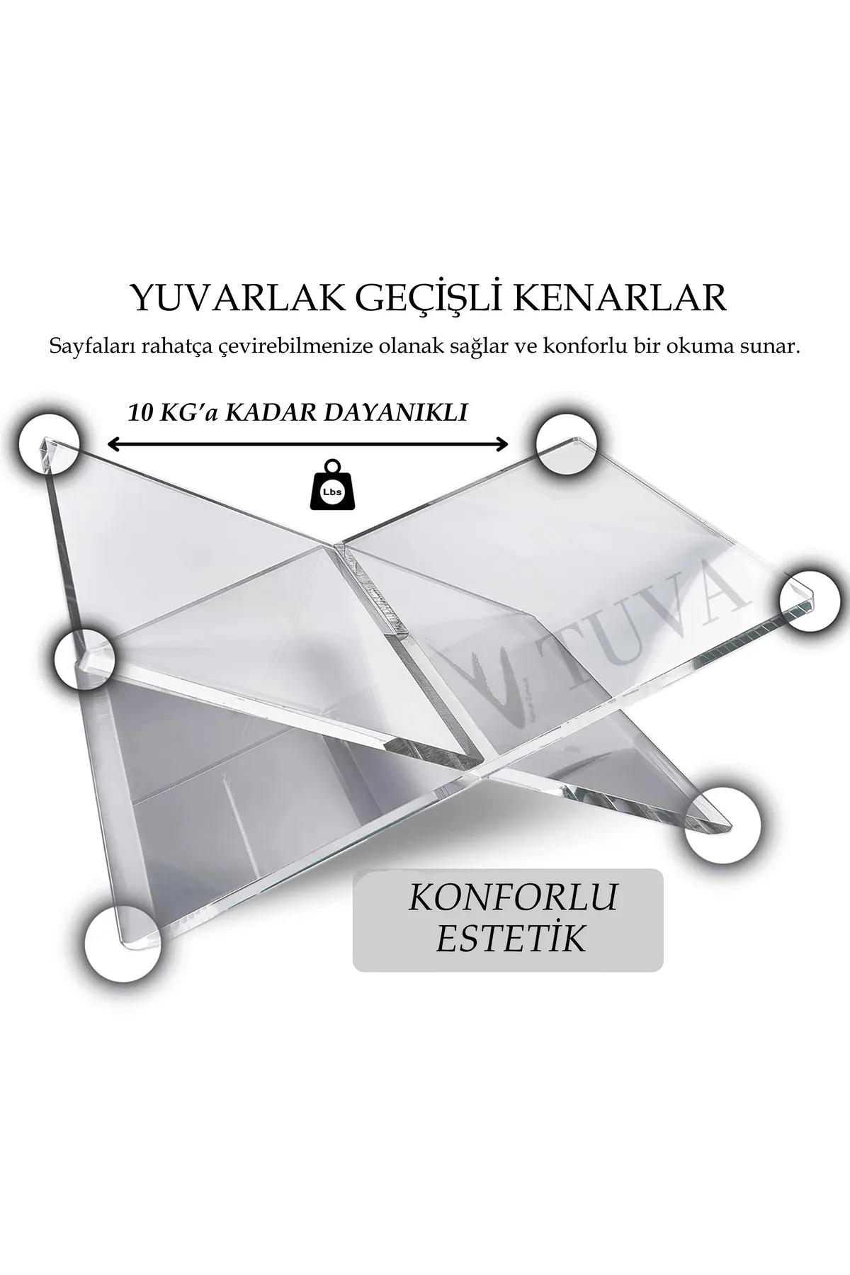 Tuva Modern Akrilik Rahle Kitaplık & Dergilik Kitap Tutucu | Premium Dekorasyon