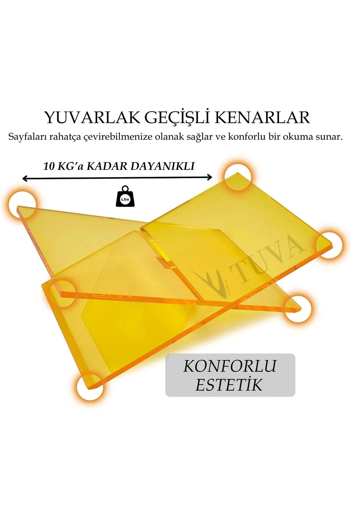 Tuva Modern Akrilik Rahle Kitaplık & Dergilik Kitap Tutucu | Premium Dekorasyon