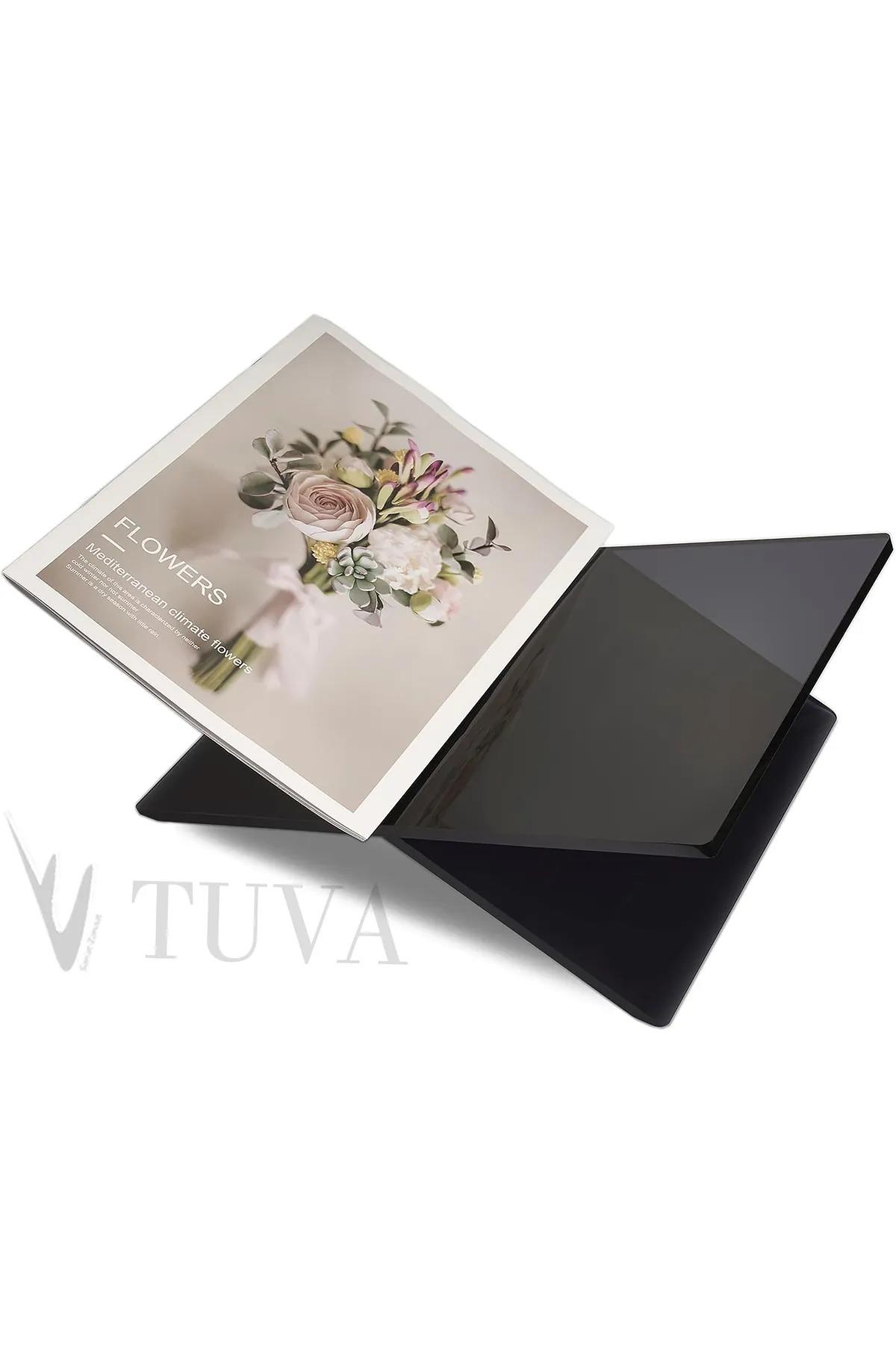 Tuva Modern Akrilik Rahle Kitaplık & Dergilik Kitap Tutucu | Premium Dekorasyon