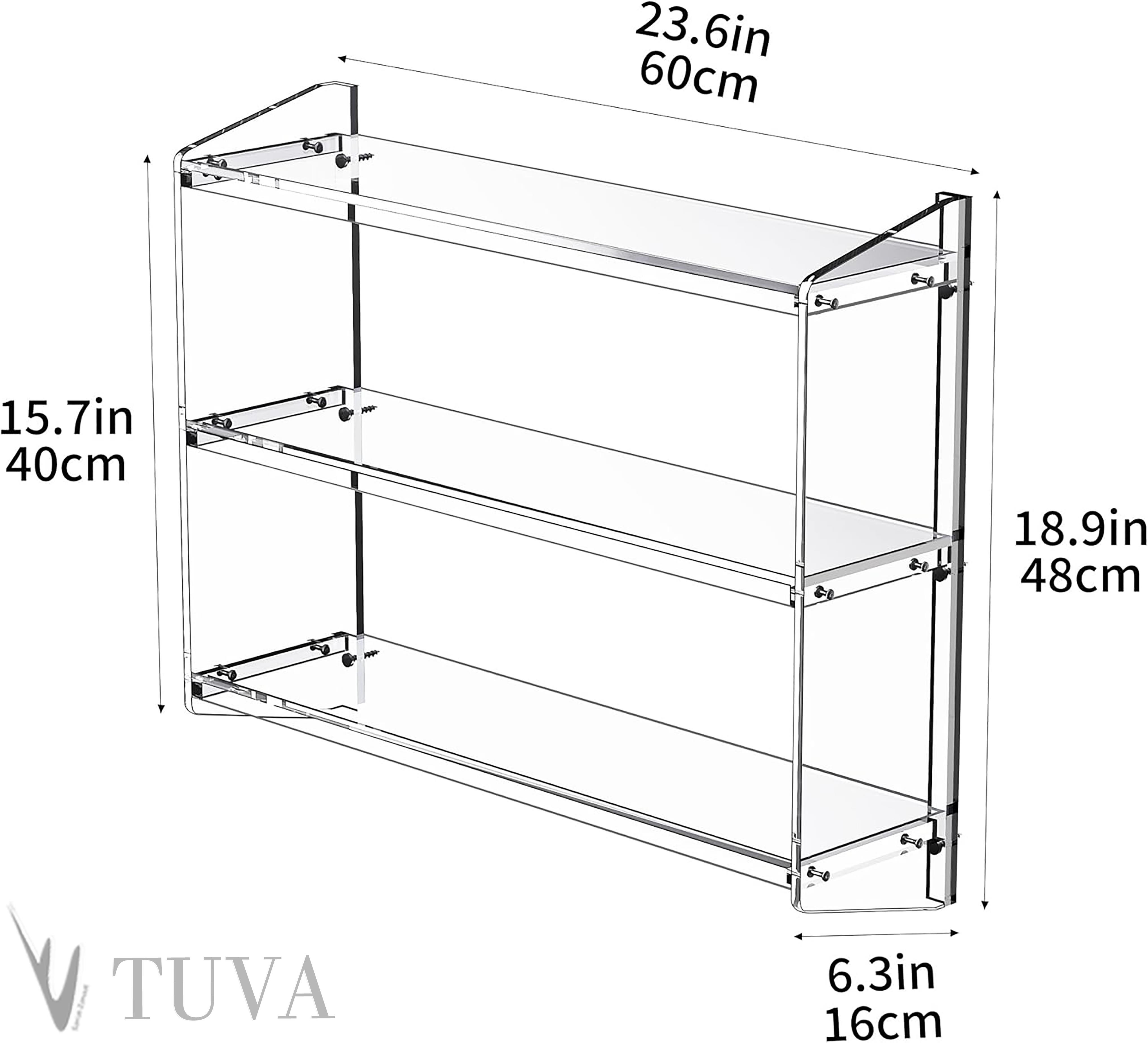 Tuva TRIVERSA | Üç Raflı Multi-Fonksiyonel Duvar Raf & Duvara Monte Sehpa | Tuva Yeni Nesil Dekorasyon