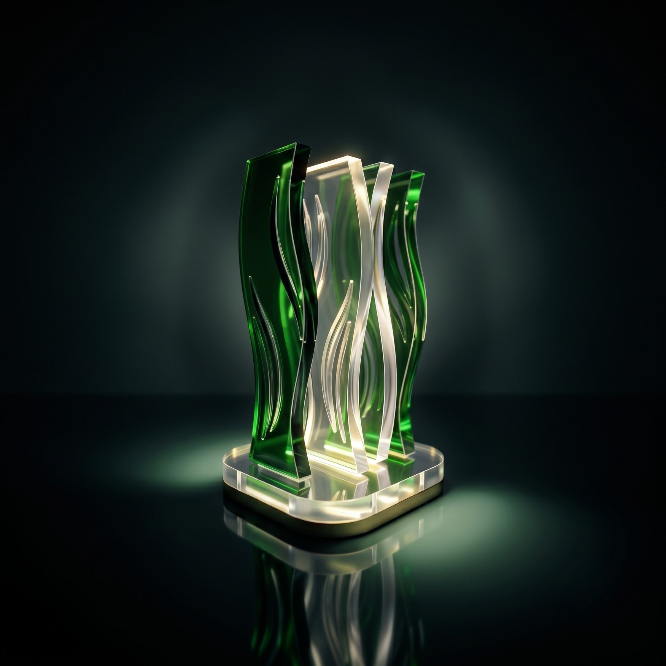 WAVE | Akrilik LED Masa Lambası | Uzaktan Kumandalı +100 Renk RGB Ambiyans Işığı | Dekoratif Modern Salon Yatak Odası Gece Lambası | Collection