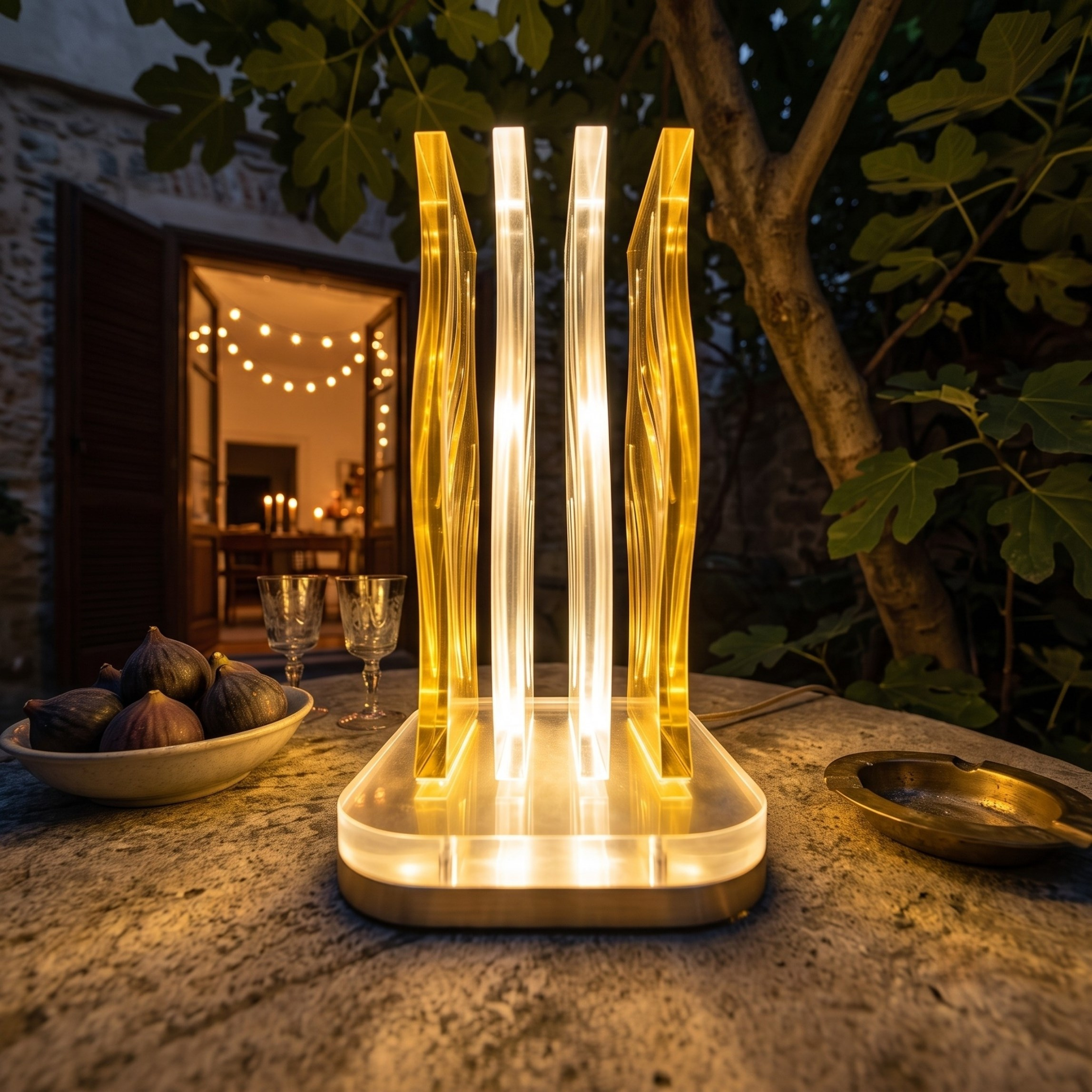 WAVE | Akrilik LED Masa Lambası | Uzaktan Kumandalı +100 Renk RGB Ambiyans Işığı | Dekoratif Modern Salon Yatak Odası Gece Lambası | Collection