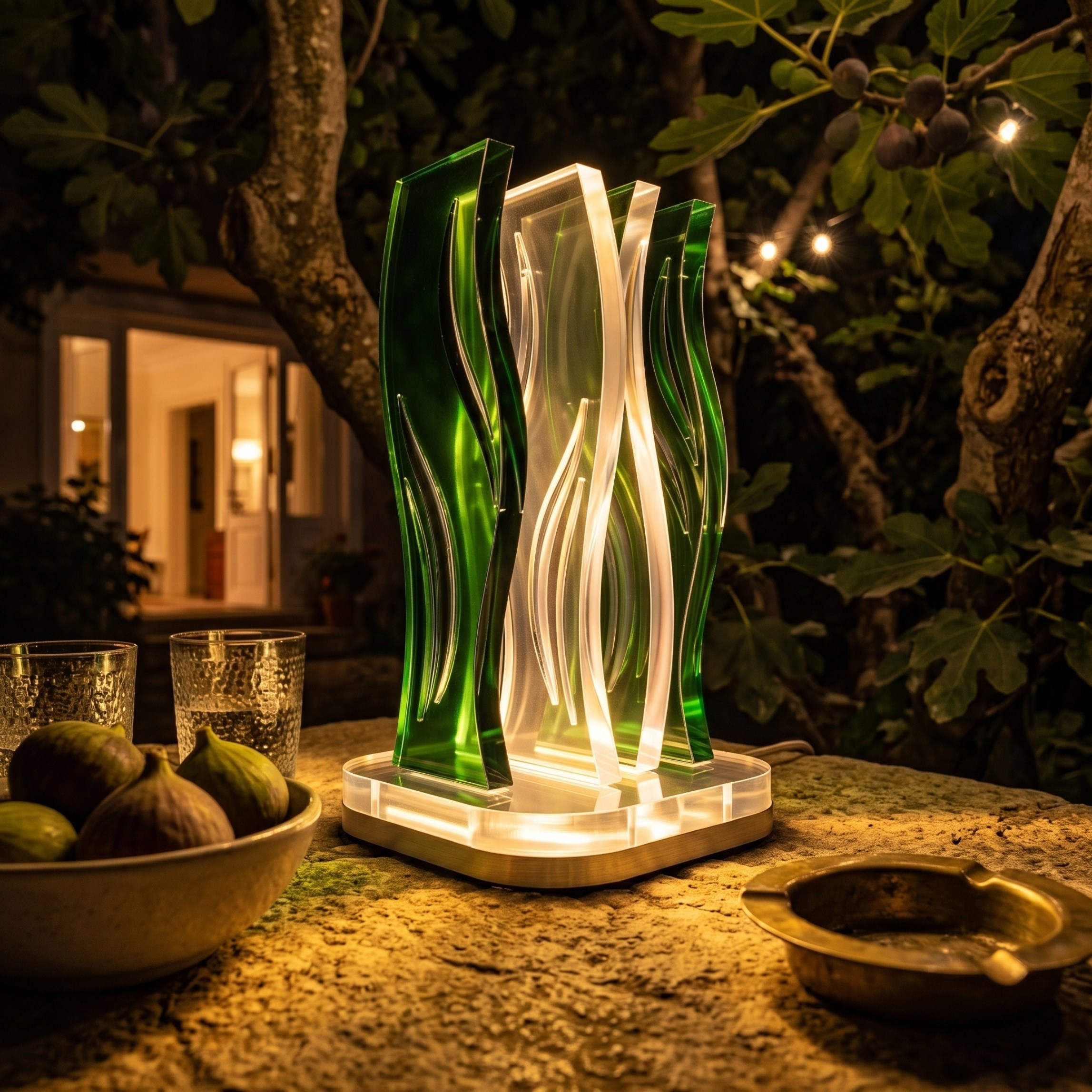 WAVE | Akrilik LED Masa Lambası | Uzaktan Kumandalı +100 Renk RGB Ambiyans Işığı | Dekoratif Modern Salon Yatak Odası Gece Lambası | Collection