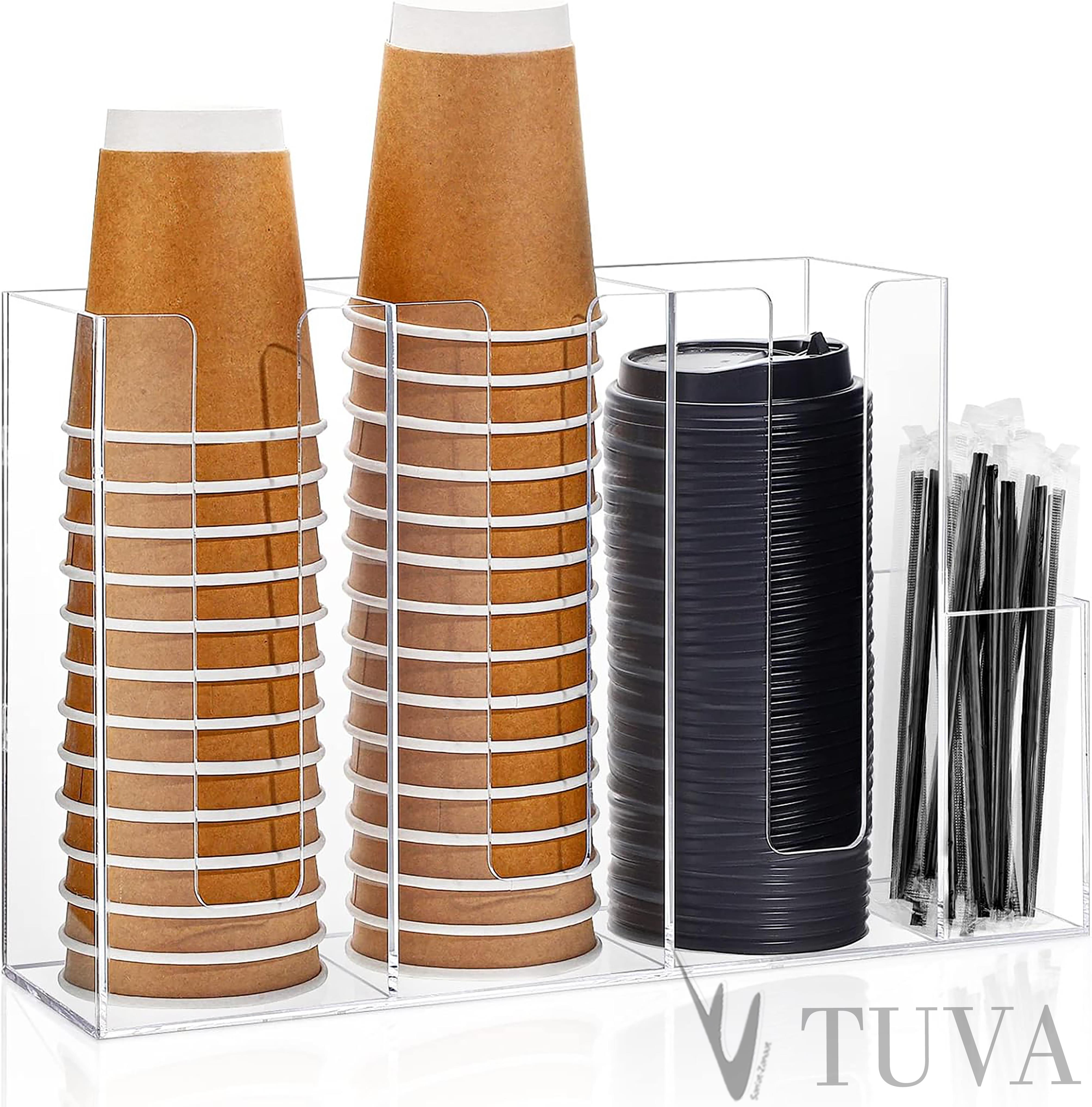 Yeni Nesil Modern Karton Bardak Pipet Peçete Organizer Düzenleyici | Kafe Restoran Mutfak | TUVA Premium Tasarım