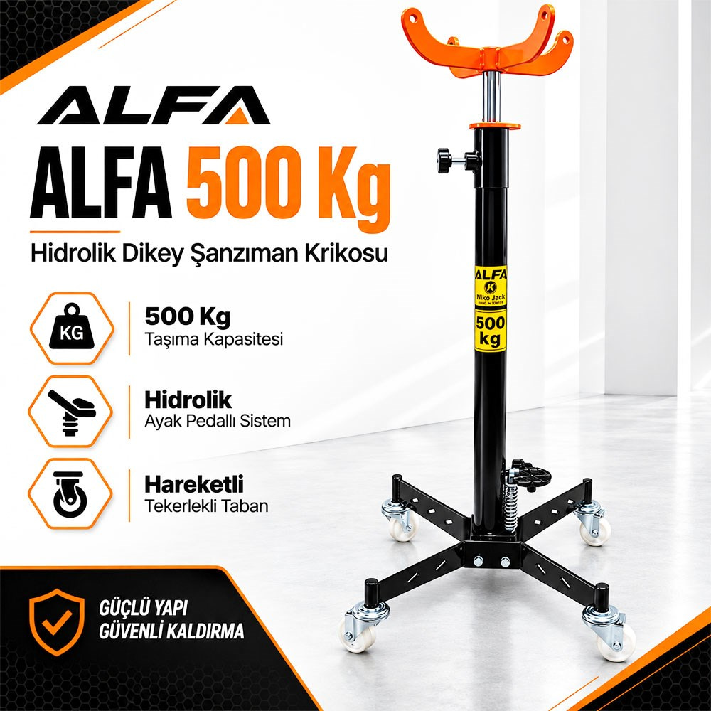 ALFA 500 Kg Hidrolik Dikey Şanzıman Krikosu