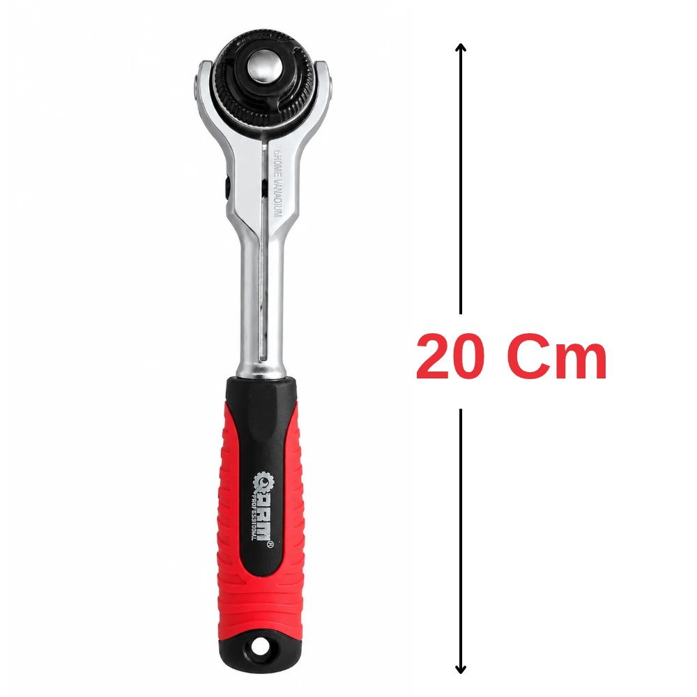 ARM 3/8 Mafsallı Lokma Cırcır Kolu 72 Diş 200 mm