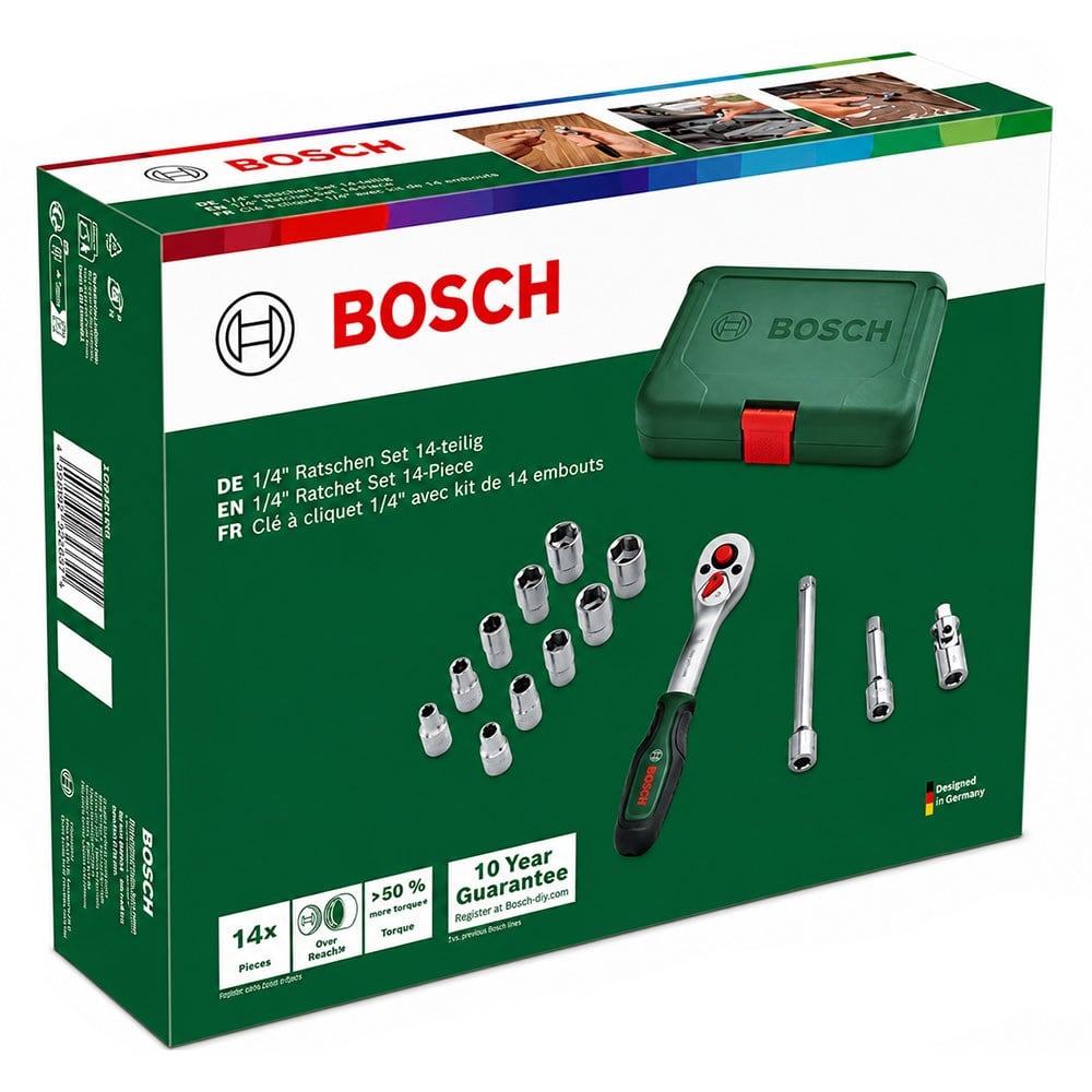 BOSCH 1/4 Altı Köşe Lokma Takımı 14 Parça