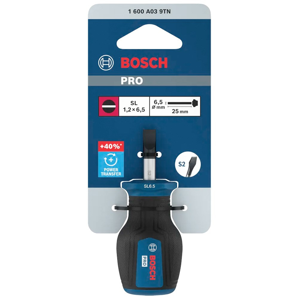 BOSCH Düz Uçlu Topaç Tornavida Pro SL 1.2 x 6.5 x 25 mm