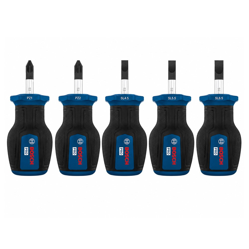 BOSCH Düz ve Yıldız Uçlu Topaç Tornavida Takımı Pro PZ/SL 5 Parça