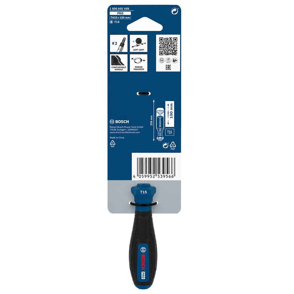 BOSCH T15 Torx Uçlu Tornavida Delikli Pro TH15 x 100 mm