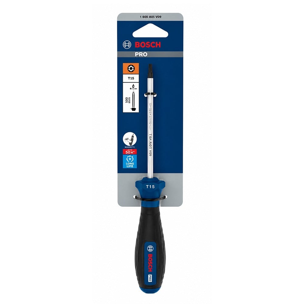 BOSCH T15 Torx Uçlu Tornavida Delikli Pro TH15 x 100 mm