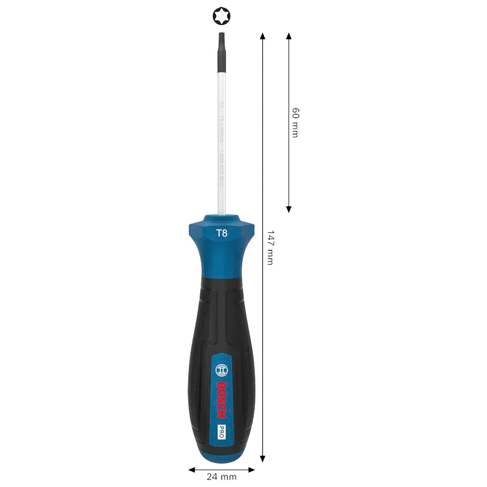 BOSCH T8 Torx Uçlu Tornavida Pro 60 mm