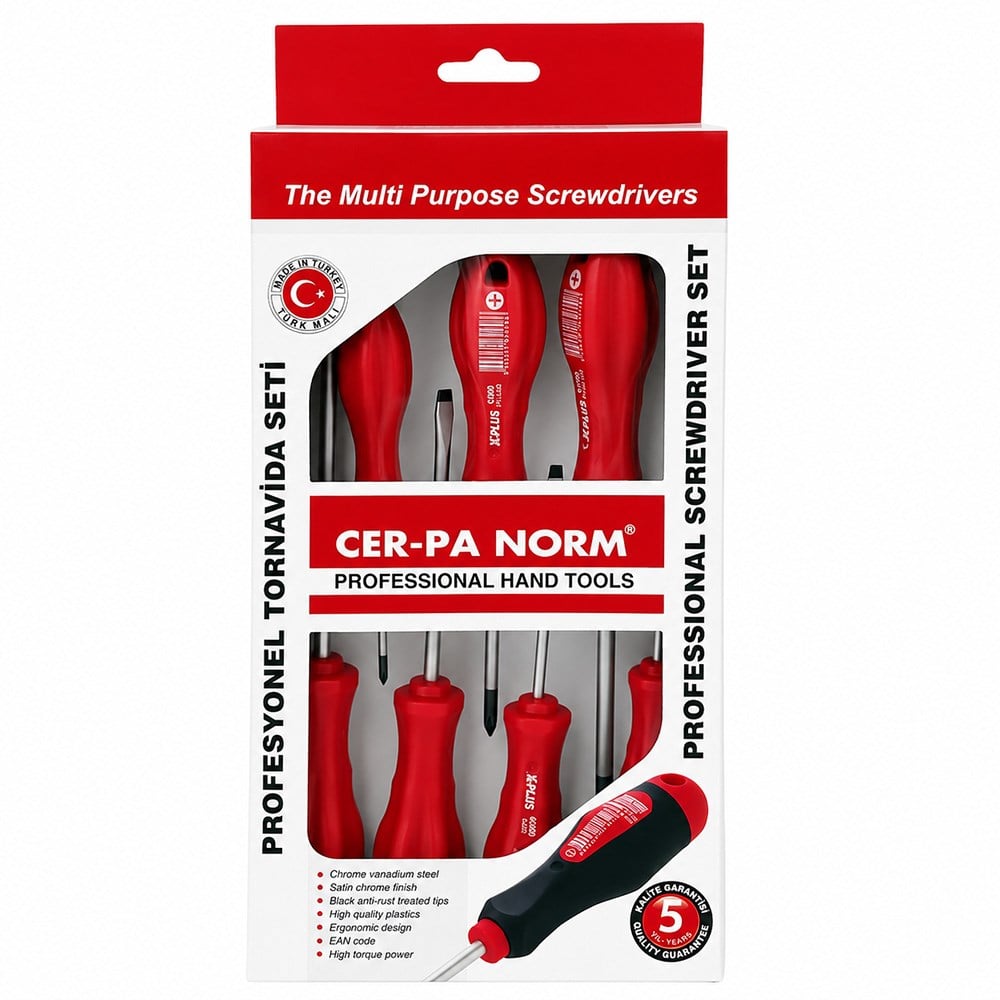 CER-PA NORM Torx Uçlu Tornavida Takımı X-Plus 7 Parça