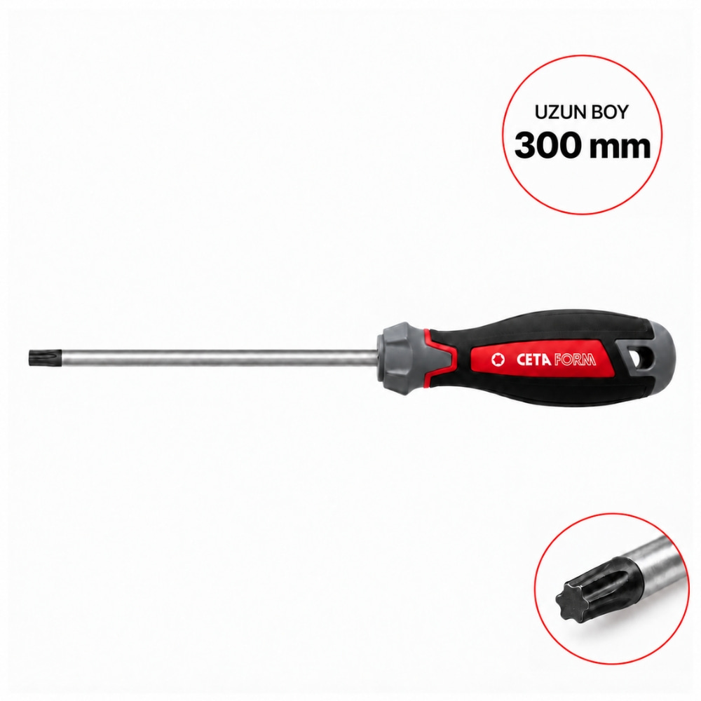 CETA FORM T30 Torx Uçlu Tornavida C-Plus Uzun 300 mm