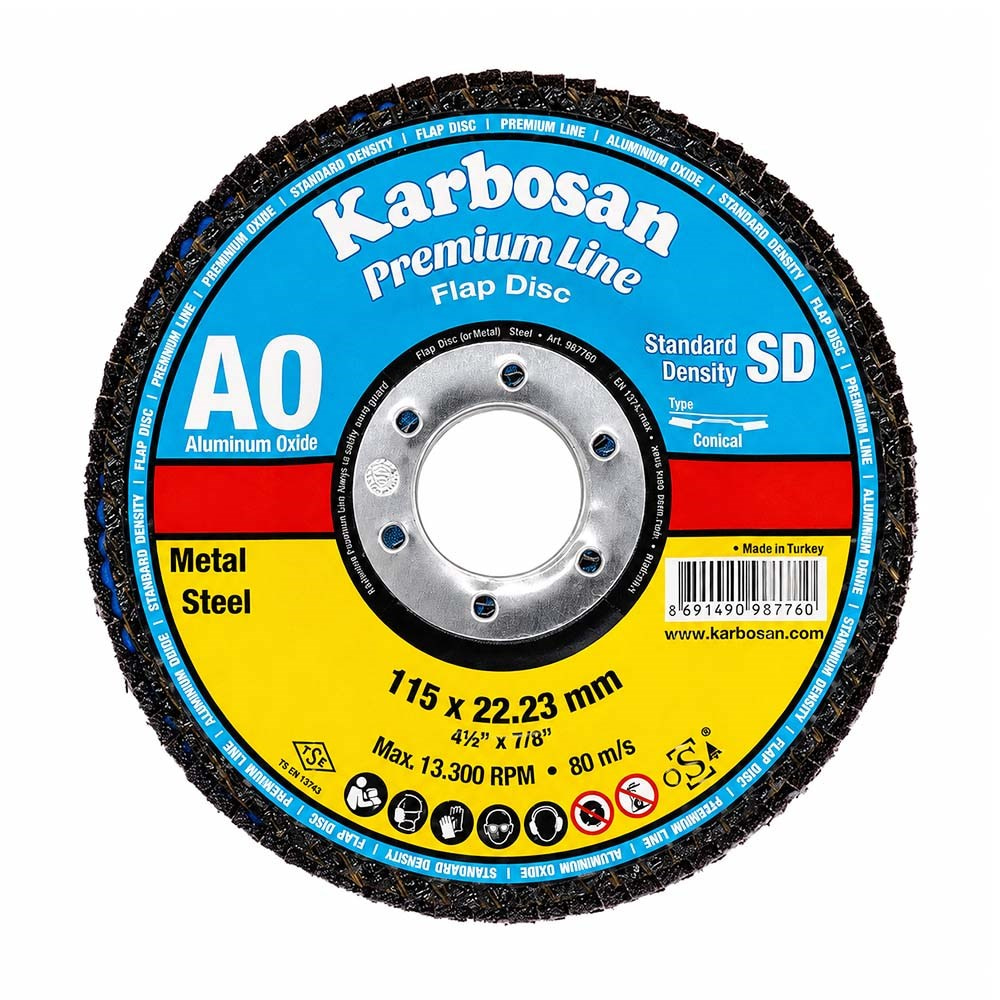 KARBOSAN Konik Flap Kum Disk Zımpara 115 x 22.23
