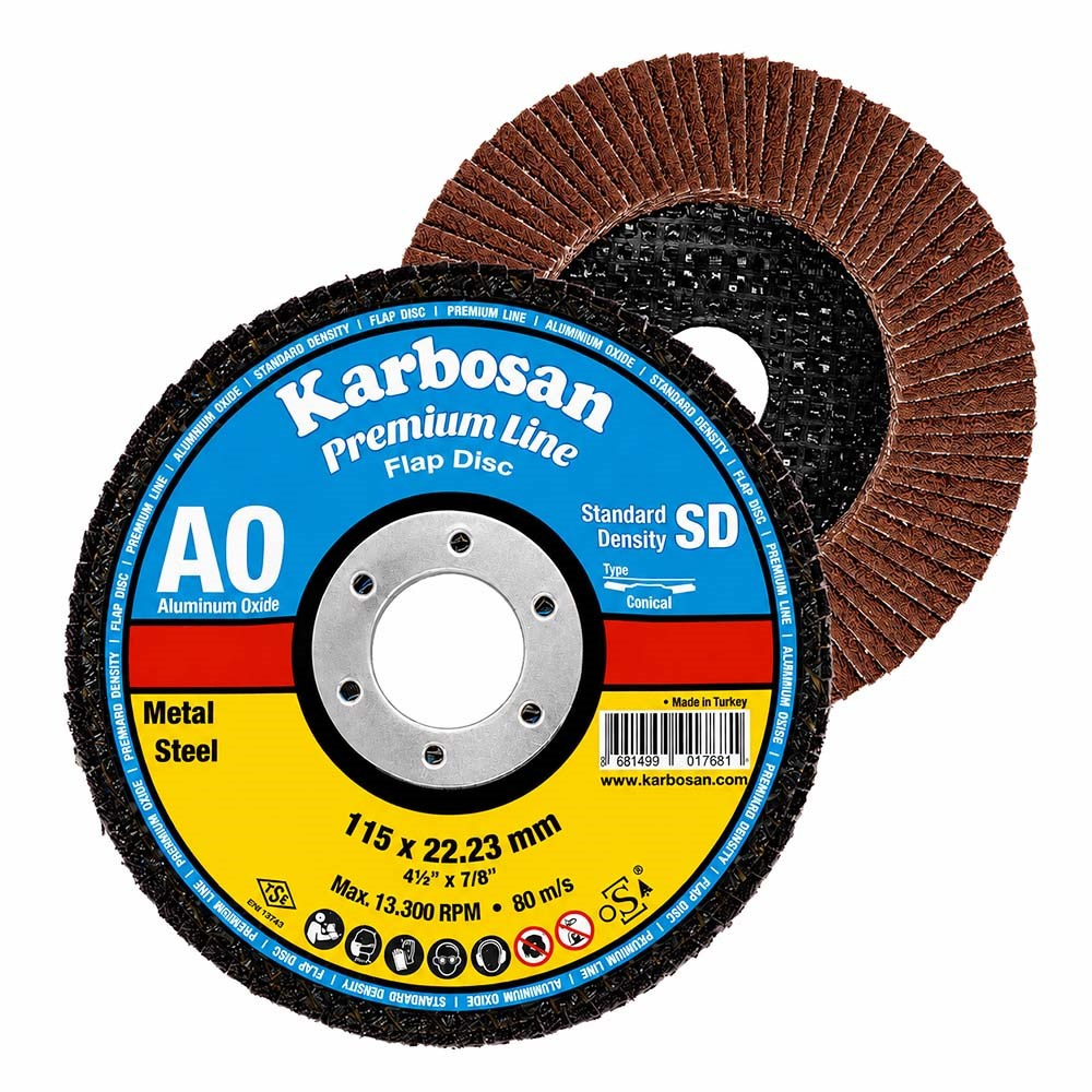 KARBOSAN Konik Flap Kum Disk Zımpara 115 x 22.23