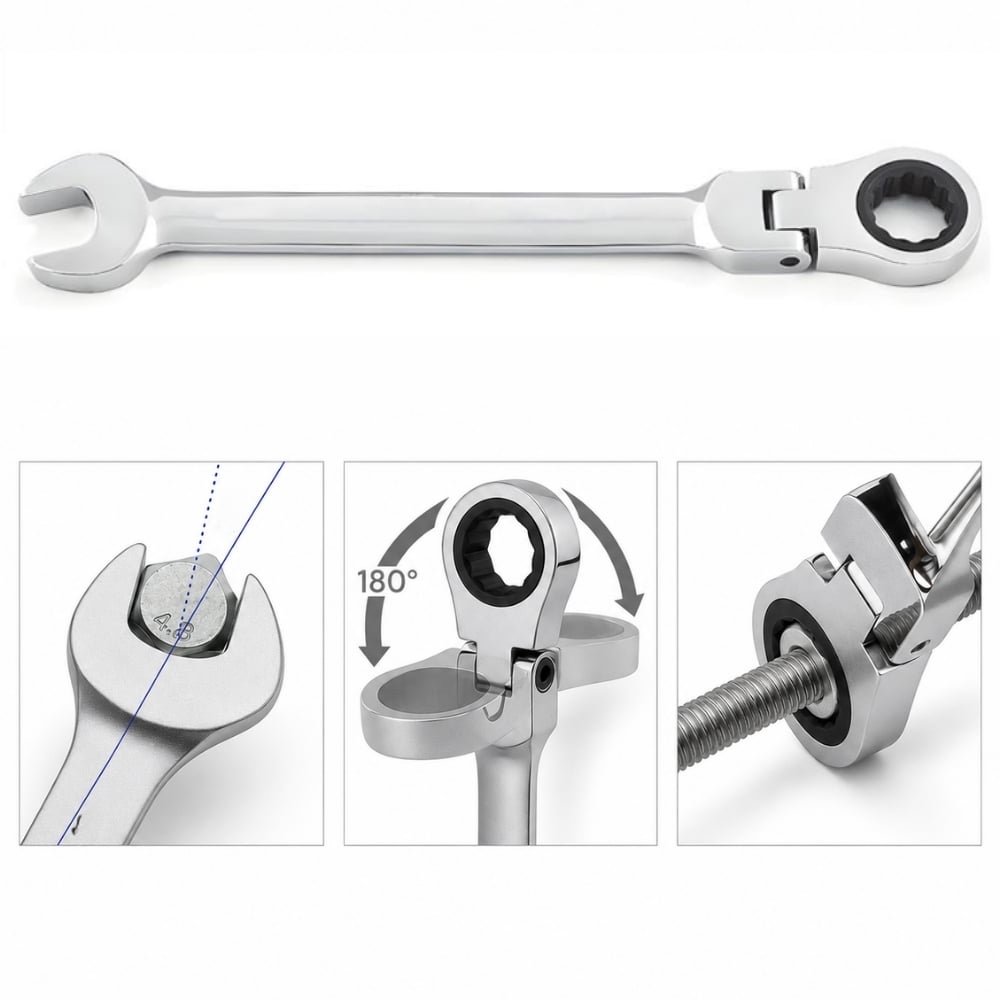 PRODHT Mafsallı Cırcır Kombine Anahtar 12 mm