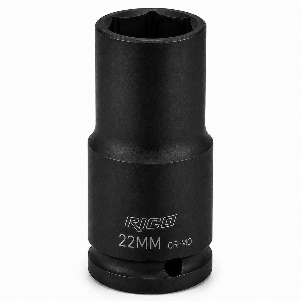 RICO 1/2 Altı Köşe Havalı Derin Lokma 22 mm