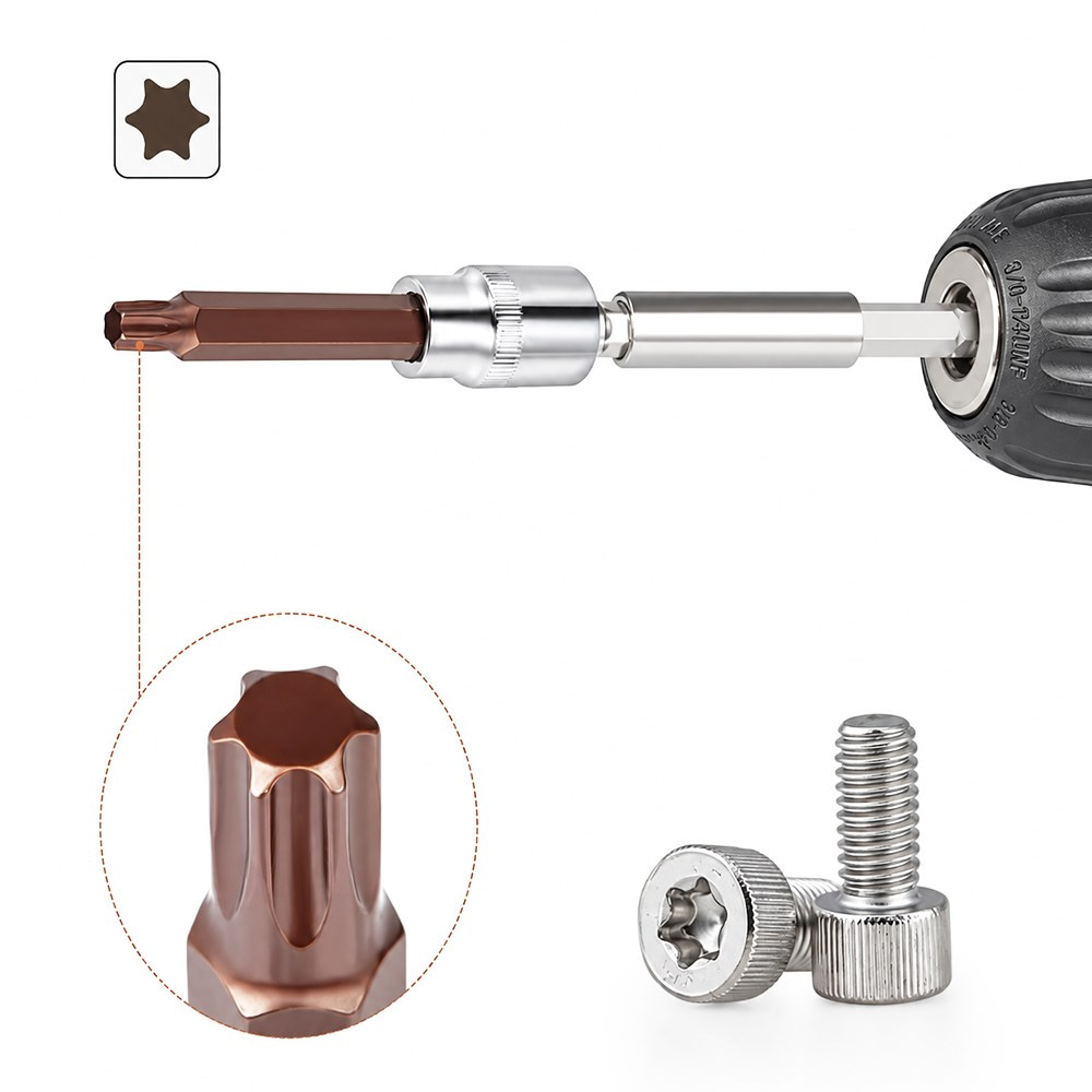 RICO T25 Torx Bits Uç Mıknatıslı Kırmızı 75 x 10 mm