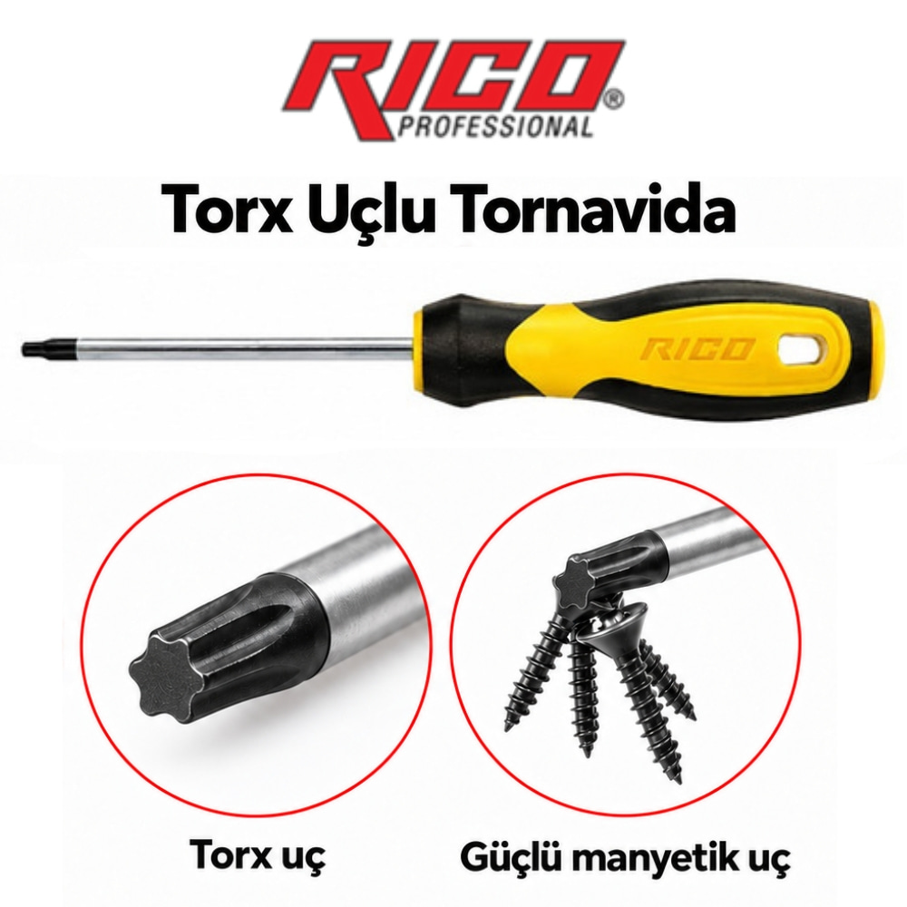 RICO T35 Torx Uçlu Tornavida 100 mm