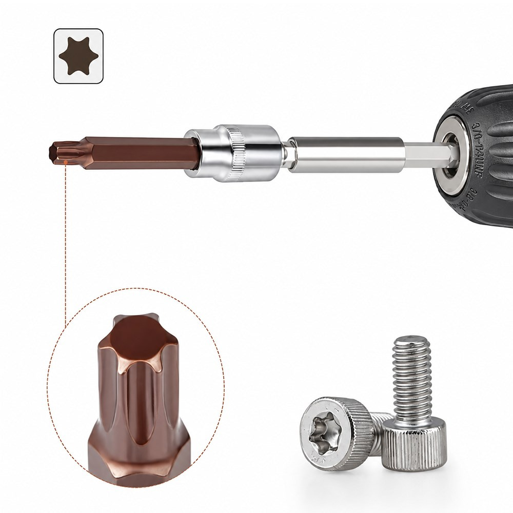 RICO T45 Torx Bits Uç Mıknatıslı Kırmızı 75 x 10 mm