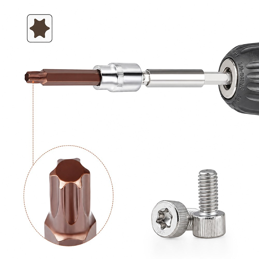 RICO T55 Torx Bits Uç Mıknatıslı Kırmızı 75 x 10 mm