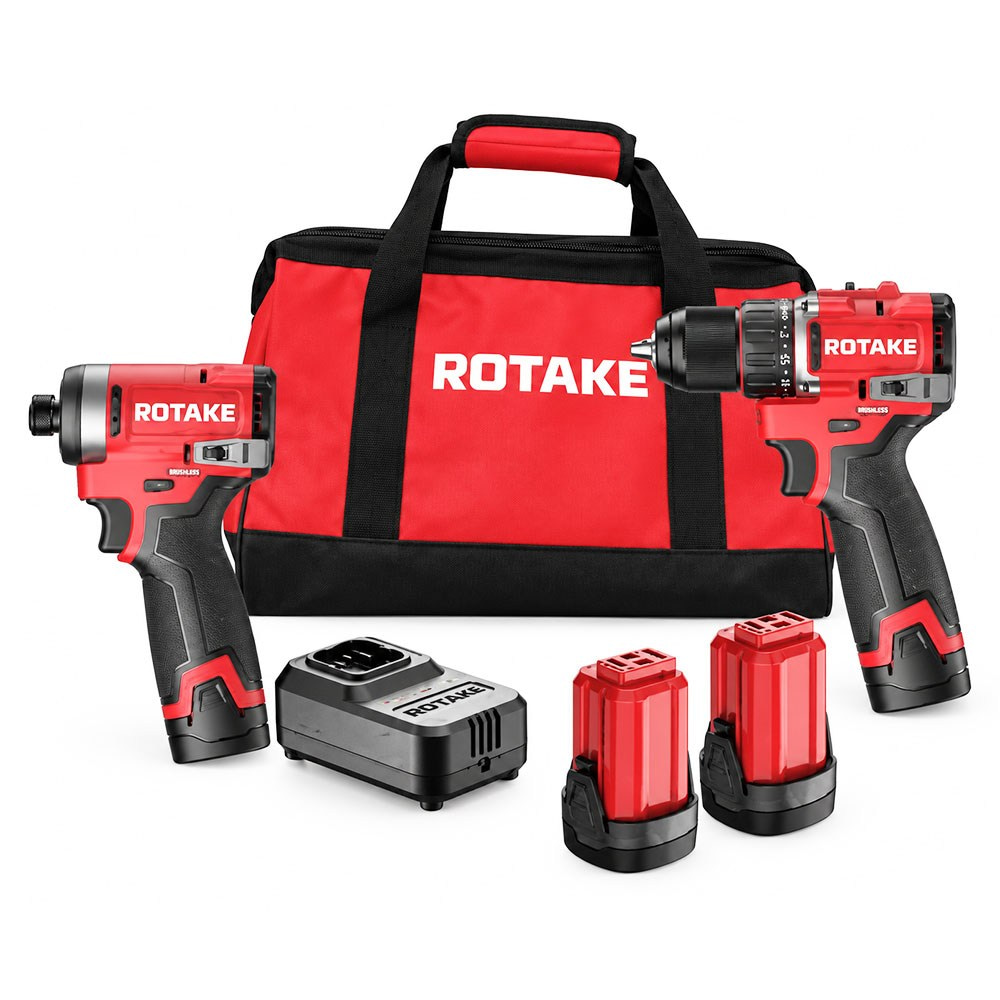 ROTAKE K202 Akülü Darbeli Matkap ve Darbeli Vidalama 2'Li Set 16V 2.0Ah