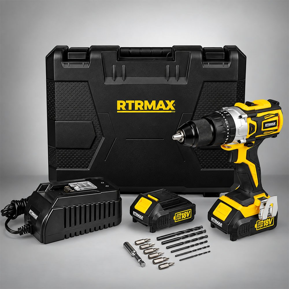 RTRMAX RTX2014 Şarjlı Darbeli Matkap Kömürsüz X-Lion 18 V 4 Ah