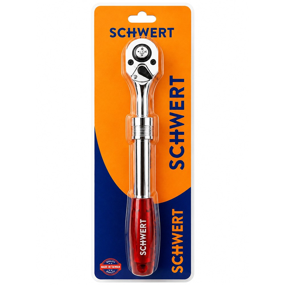 SCHWERT 1/2 Cırcır Kolu 72 Diş 250 mm