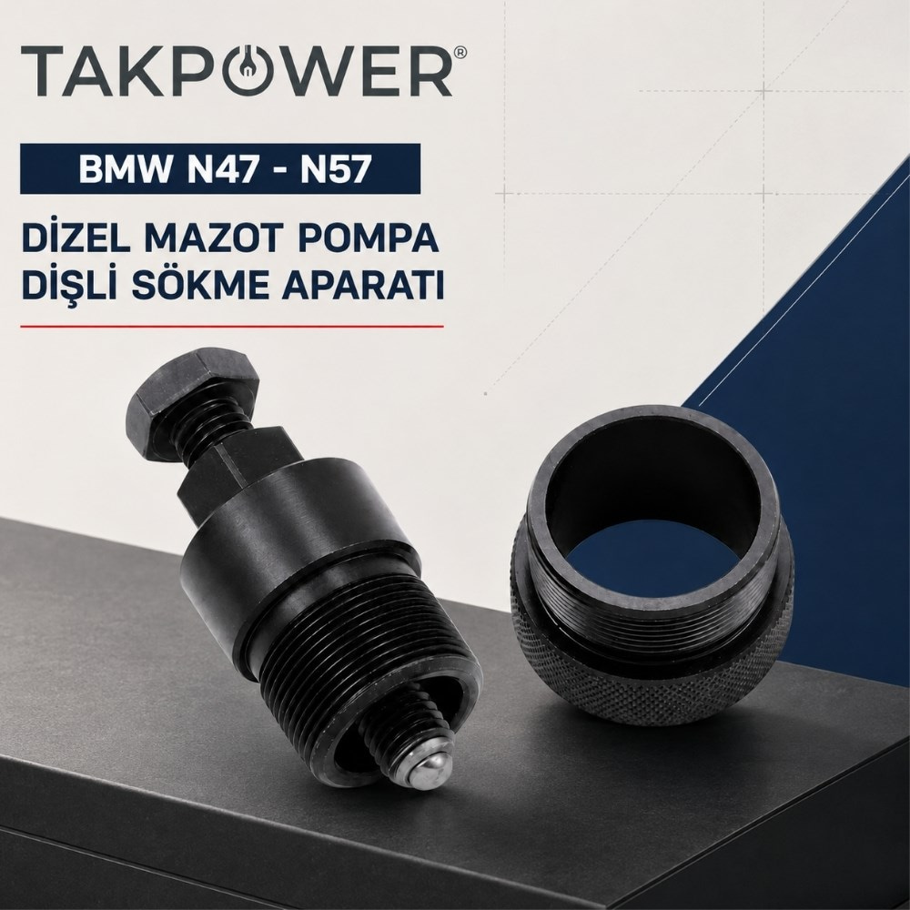 TAKPOWER BMW N47 - N57 Dizel Mazot Pompası Dişli Sökme Aparatı