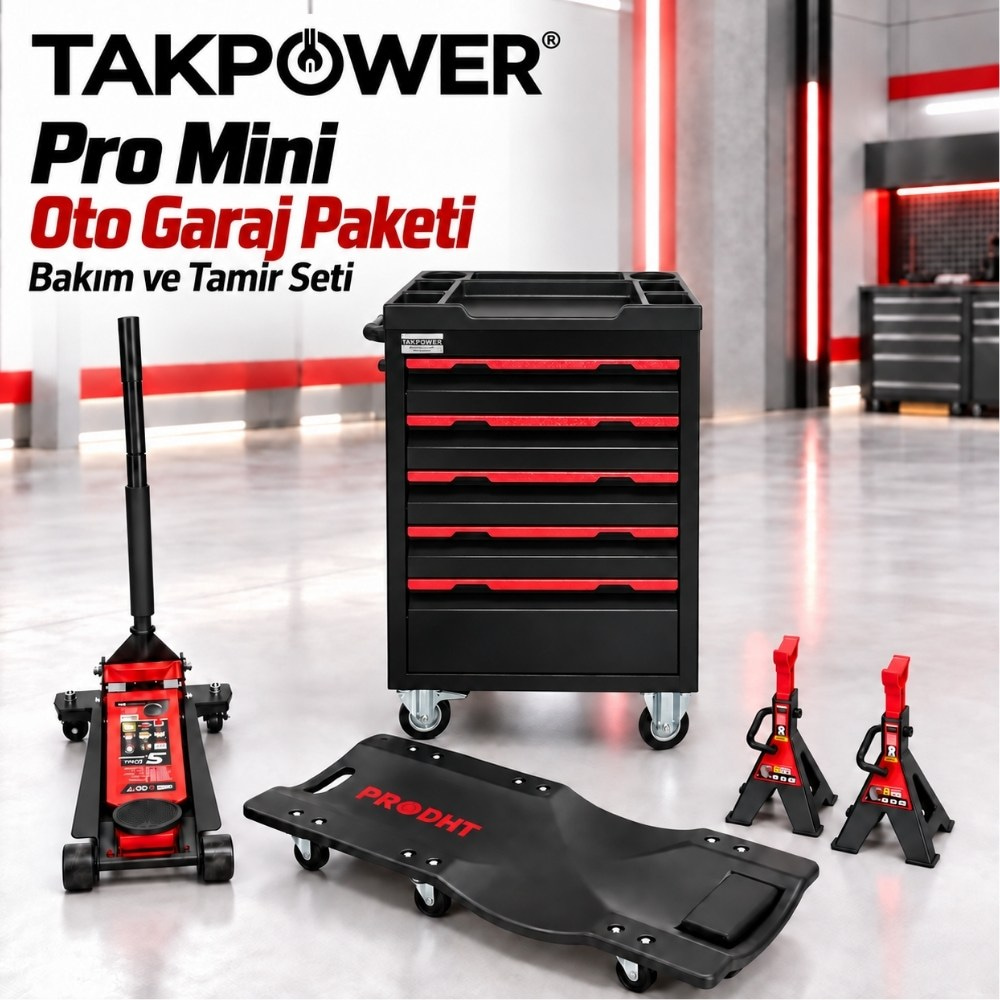 TAKPOWER Pro Mini Oto Garaj Paketi Bakım ve Tamir Seti