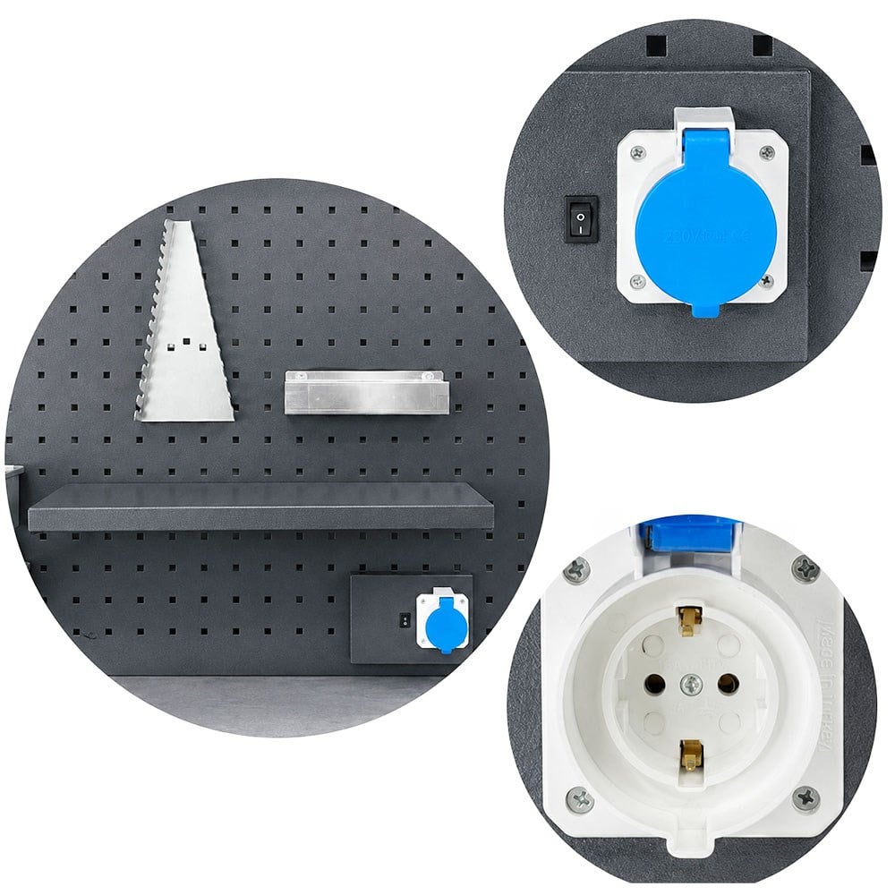 TAKPOWER TTR4413 2 Metre Takım Tezgahı 3 Dolaplı Antresit